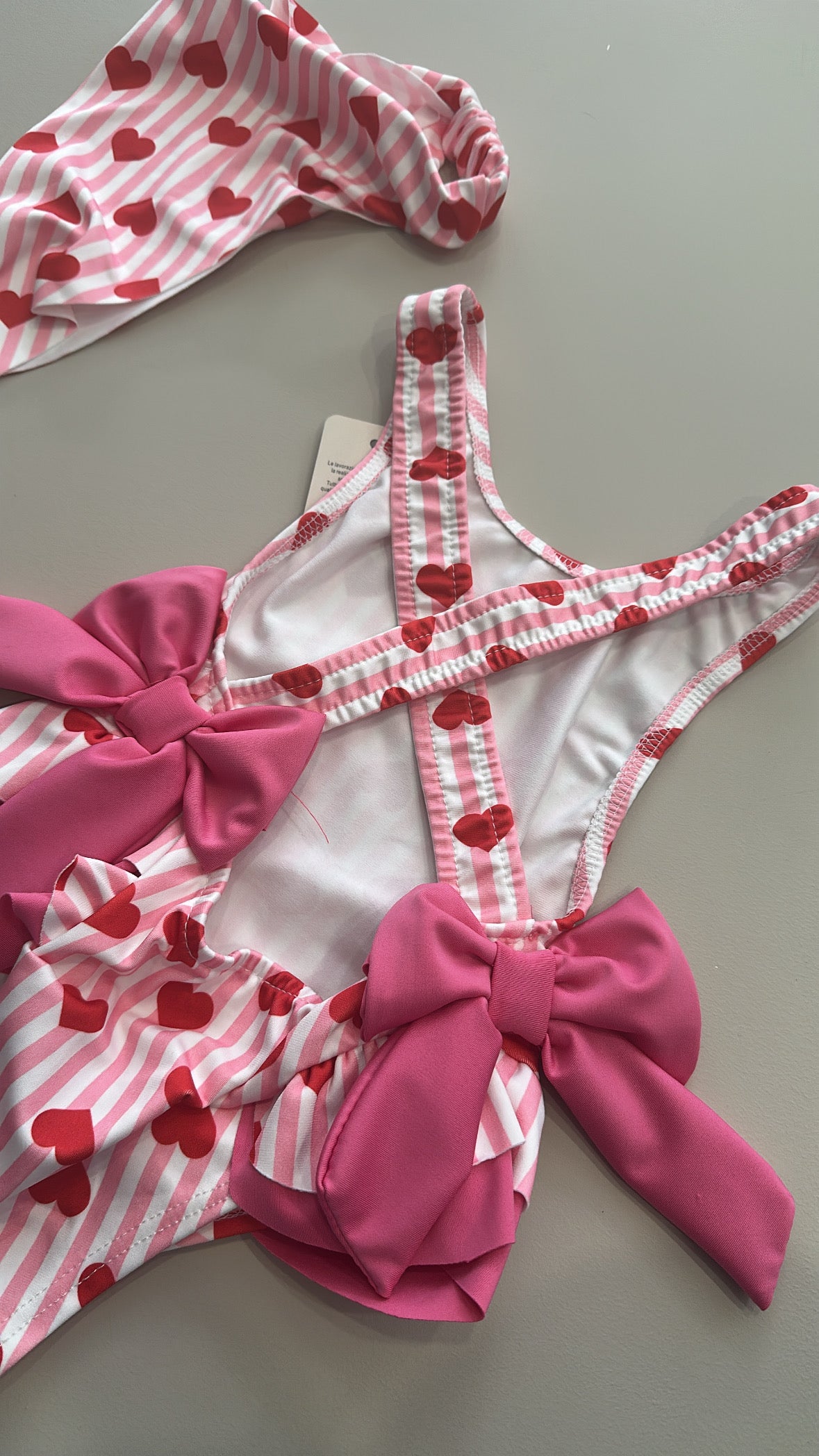 Costume INTERO CON BANDANA 2-12A - ROSA-FICSIA