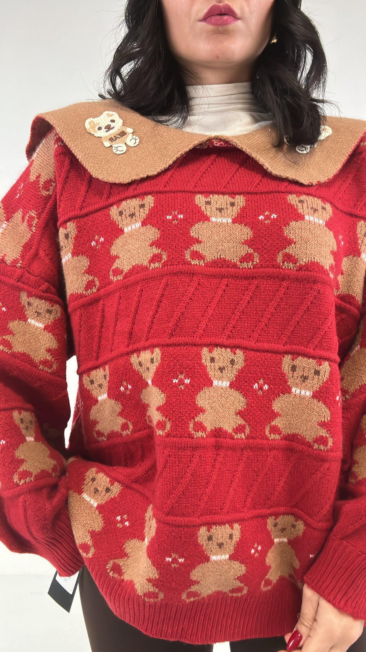 Pull TEDDY COLLETTO - ROSSO