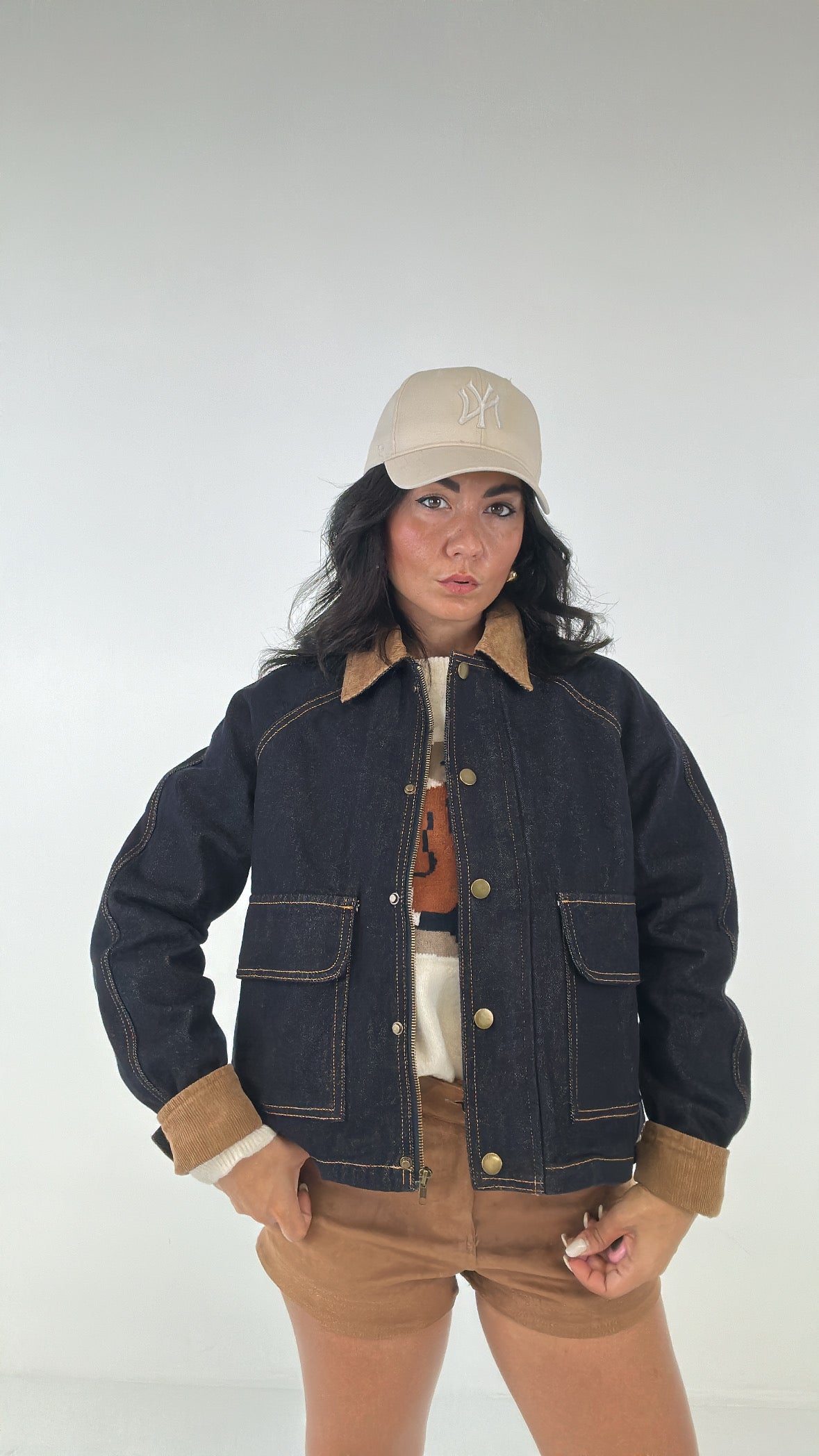 Giubbino COLLETTO IN VELLUTO - JEANS