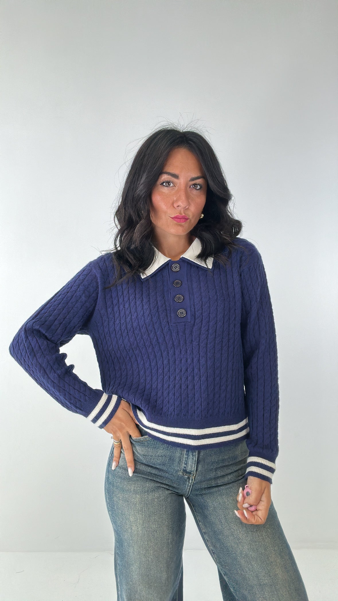 Polo BICOLOR - BLU