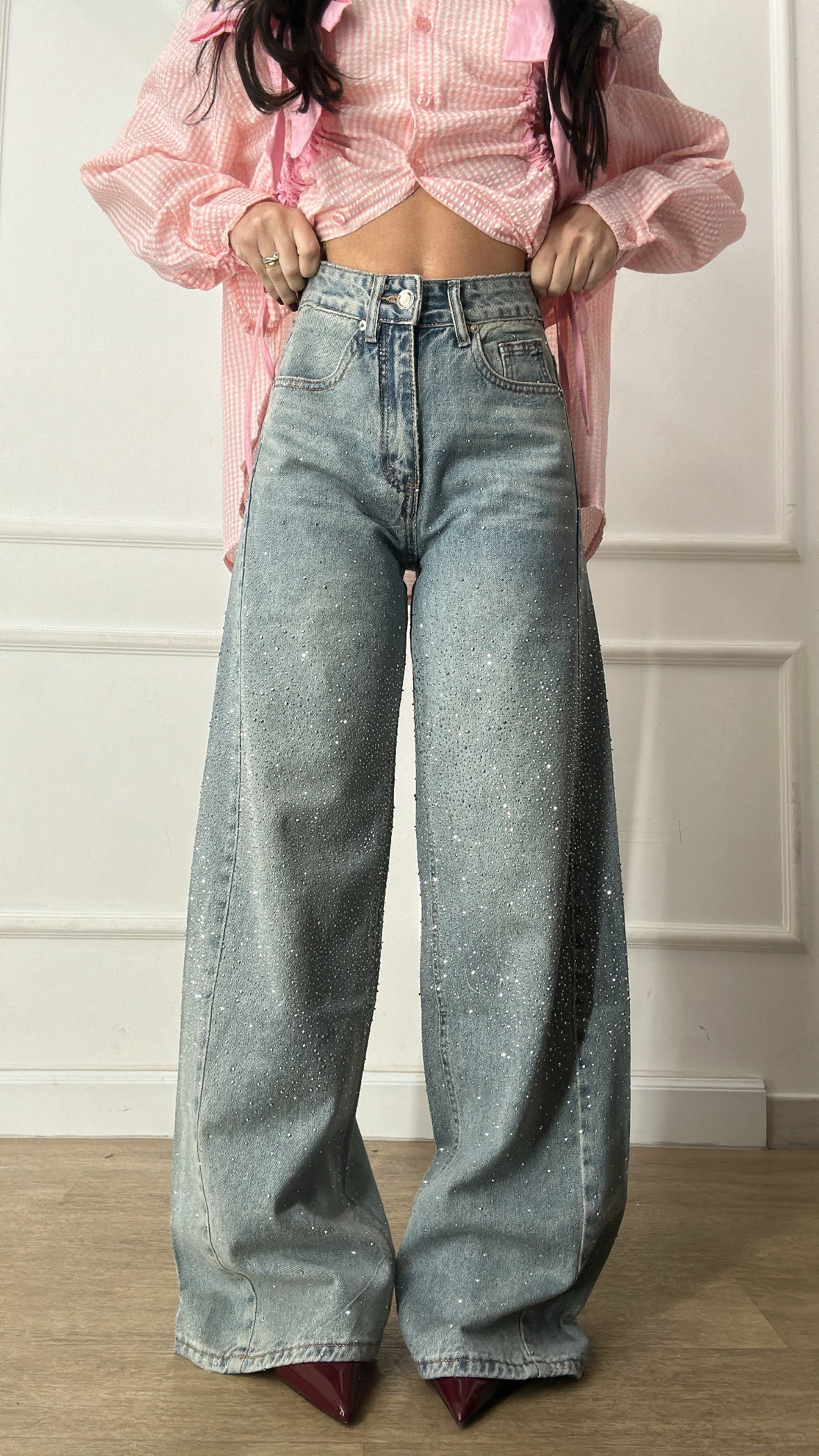 Jeans WIDE LEG BRILLANTINI - JEANS