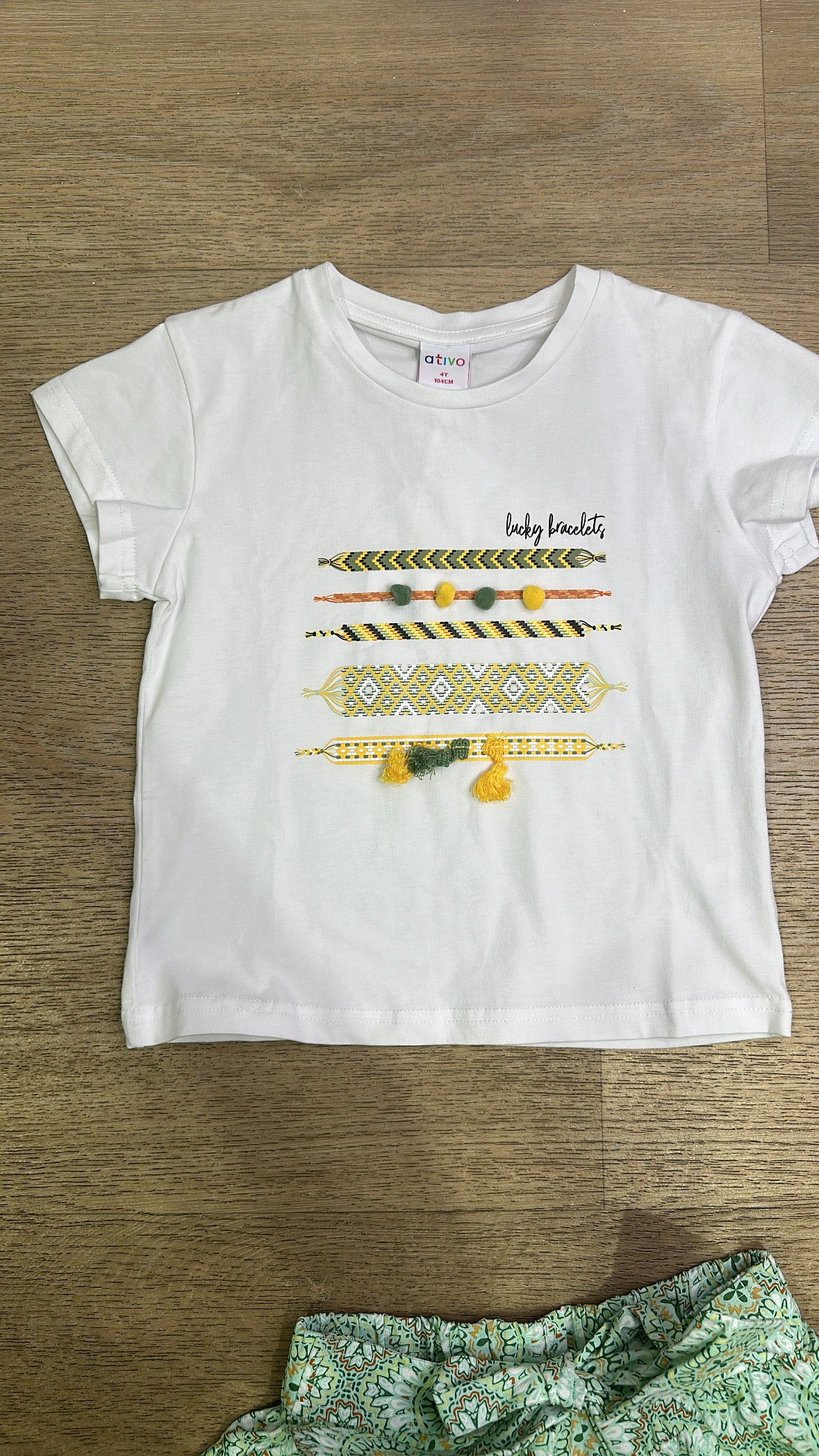 T-shirt BRACCIALETTO 4-14A - BIANCO
