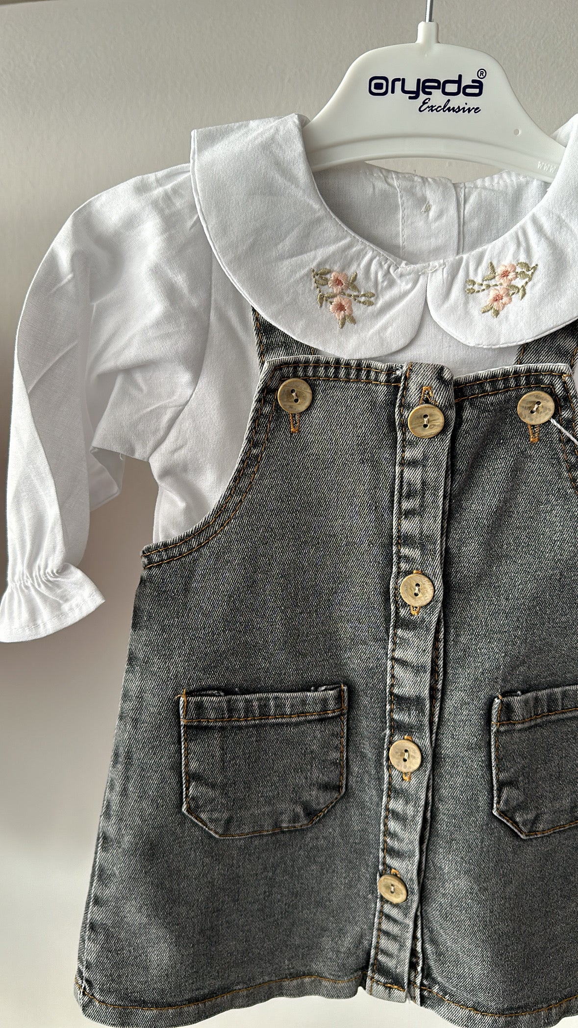 Salopetta con CAMICIA 9-18M - JEANS