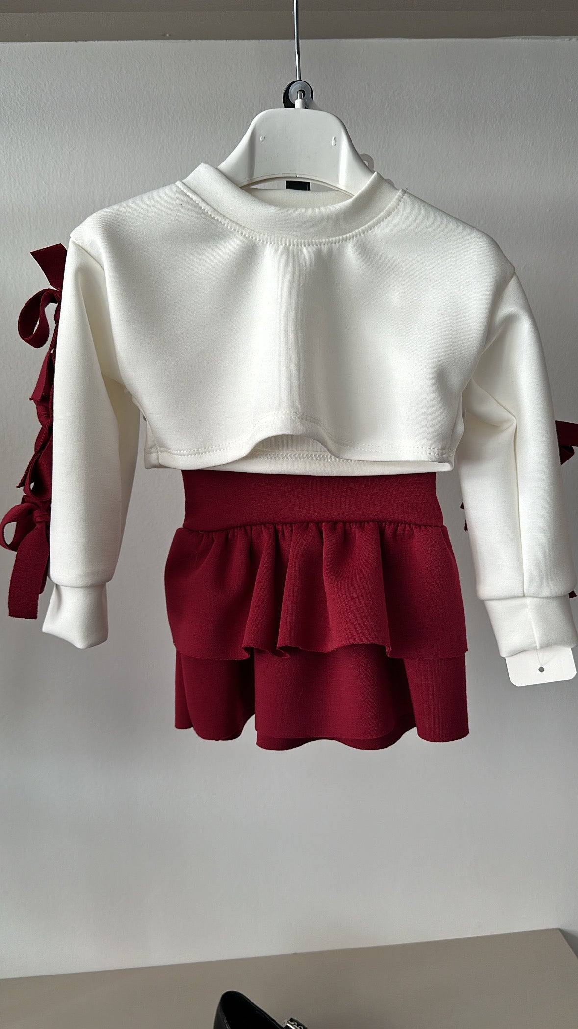 Completo CON FIOCCHI 12-36M - BORDEAUX