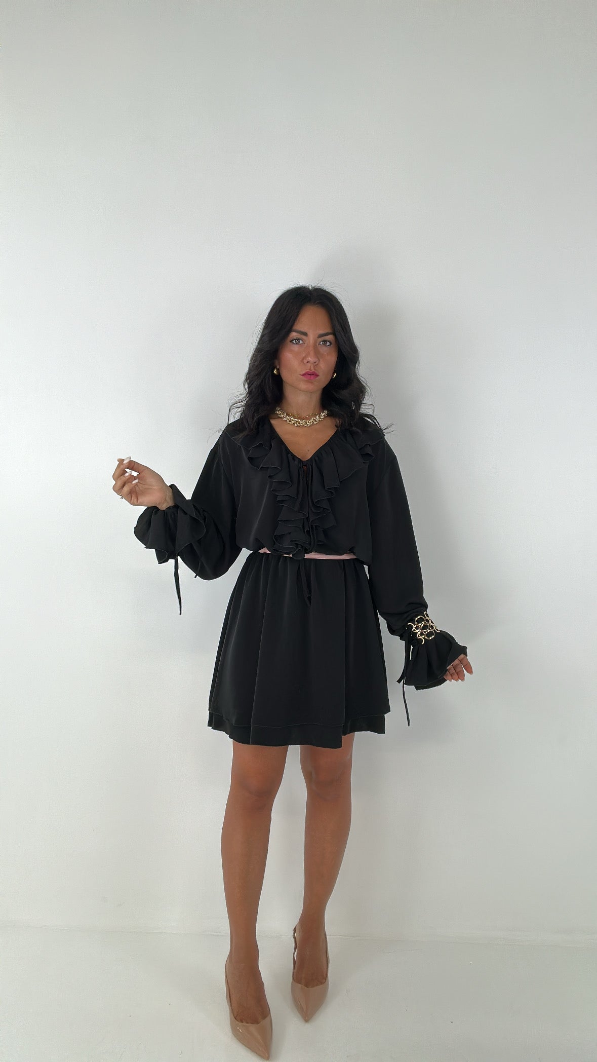 Abitino CON BRACCIALE - NERO
