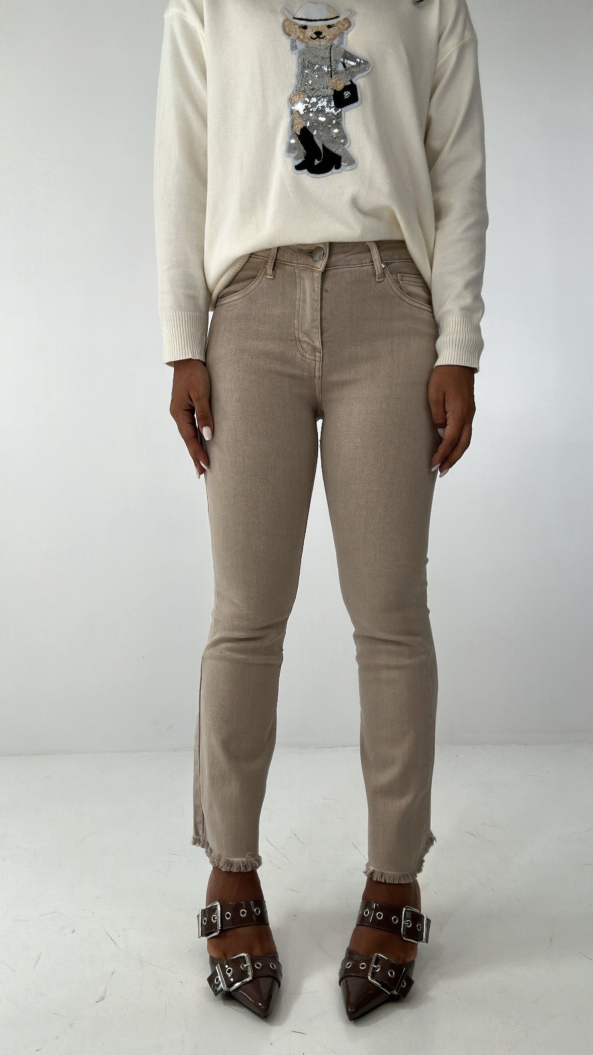 Jeans TROMBETTA STREET - BEIGE