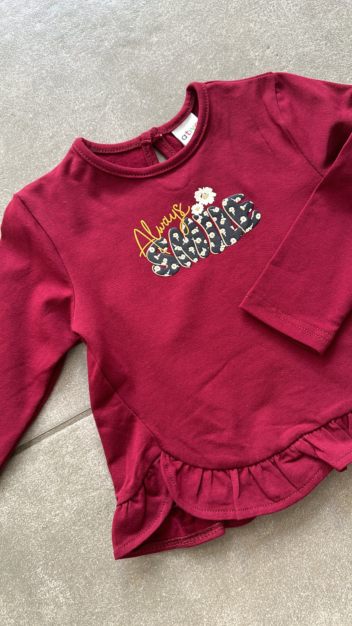 Maglia SMILE 12-35M - BORDEAUX