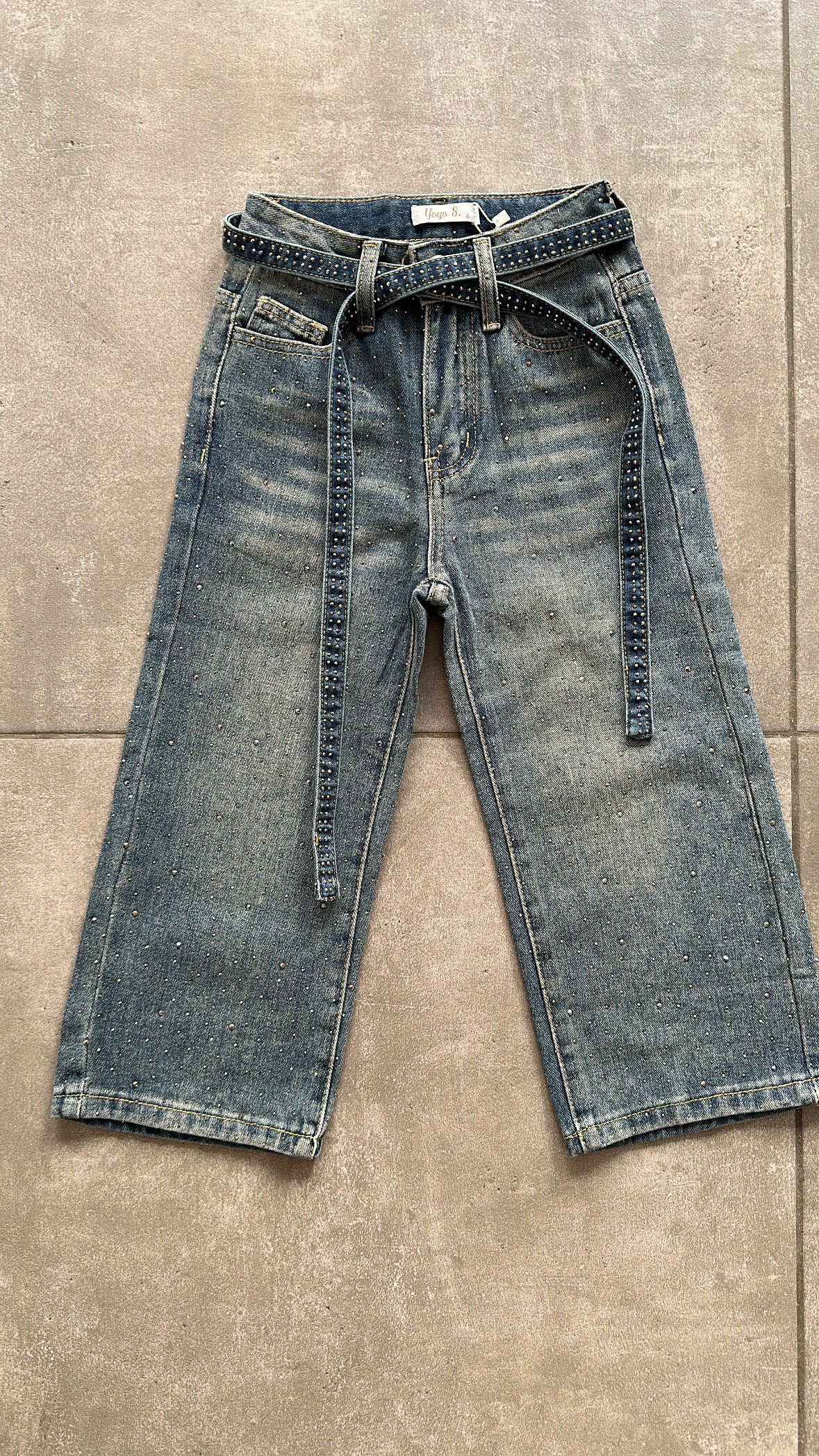 Jeans PALAZZO CINTURA BRILLO 4-14A - JEANS