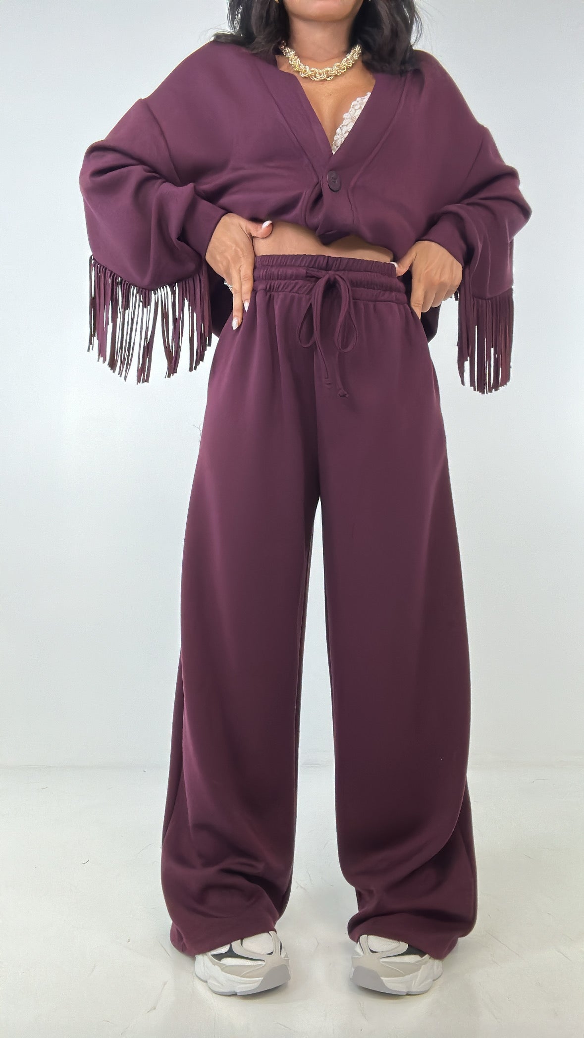Pantalone LUMINA FELPA - BORDEAUX
