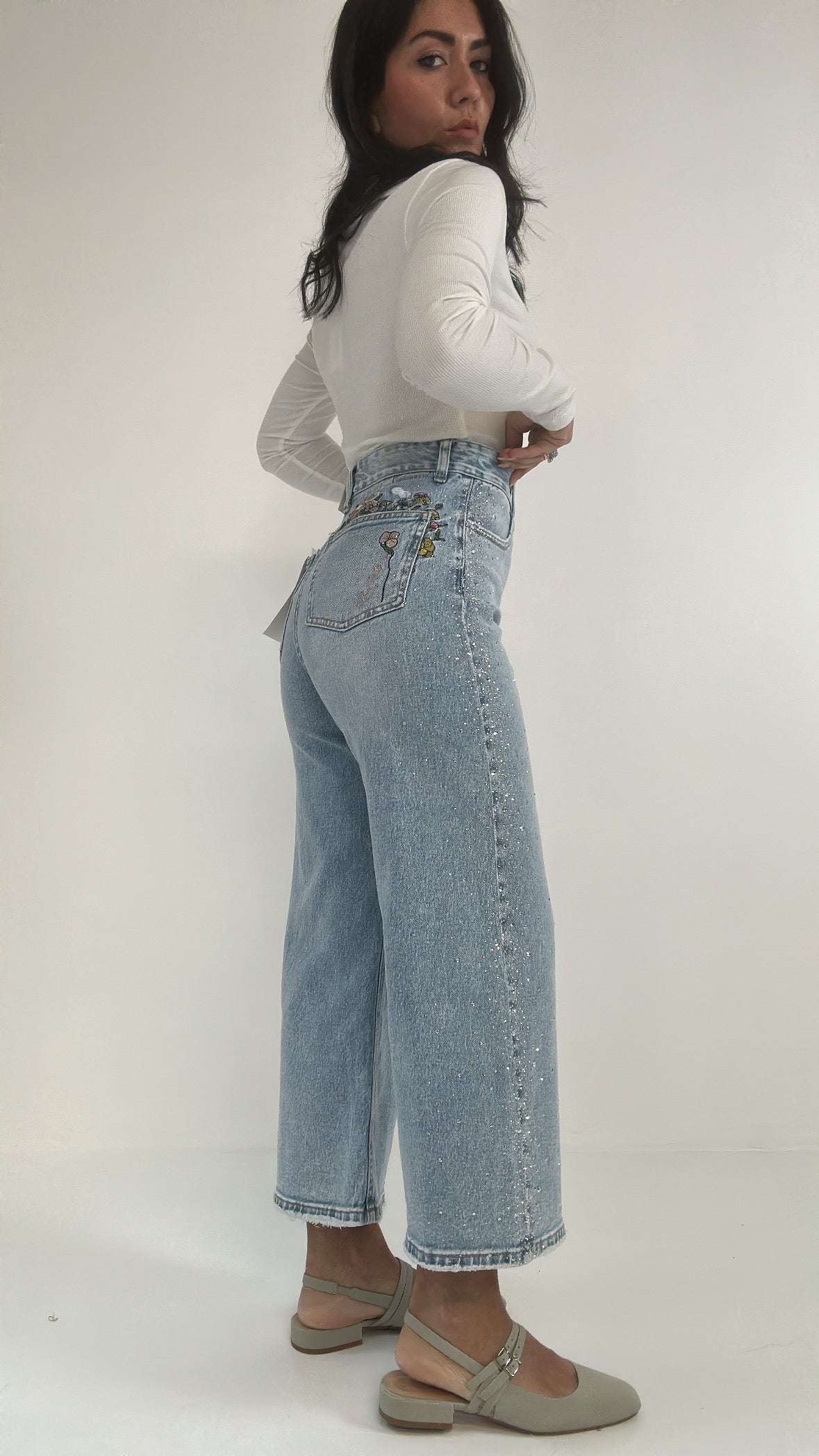 Jeans FIORI E STRASS - JEANS