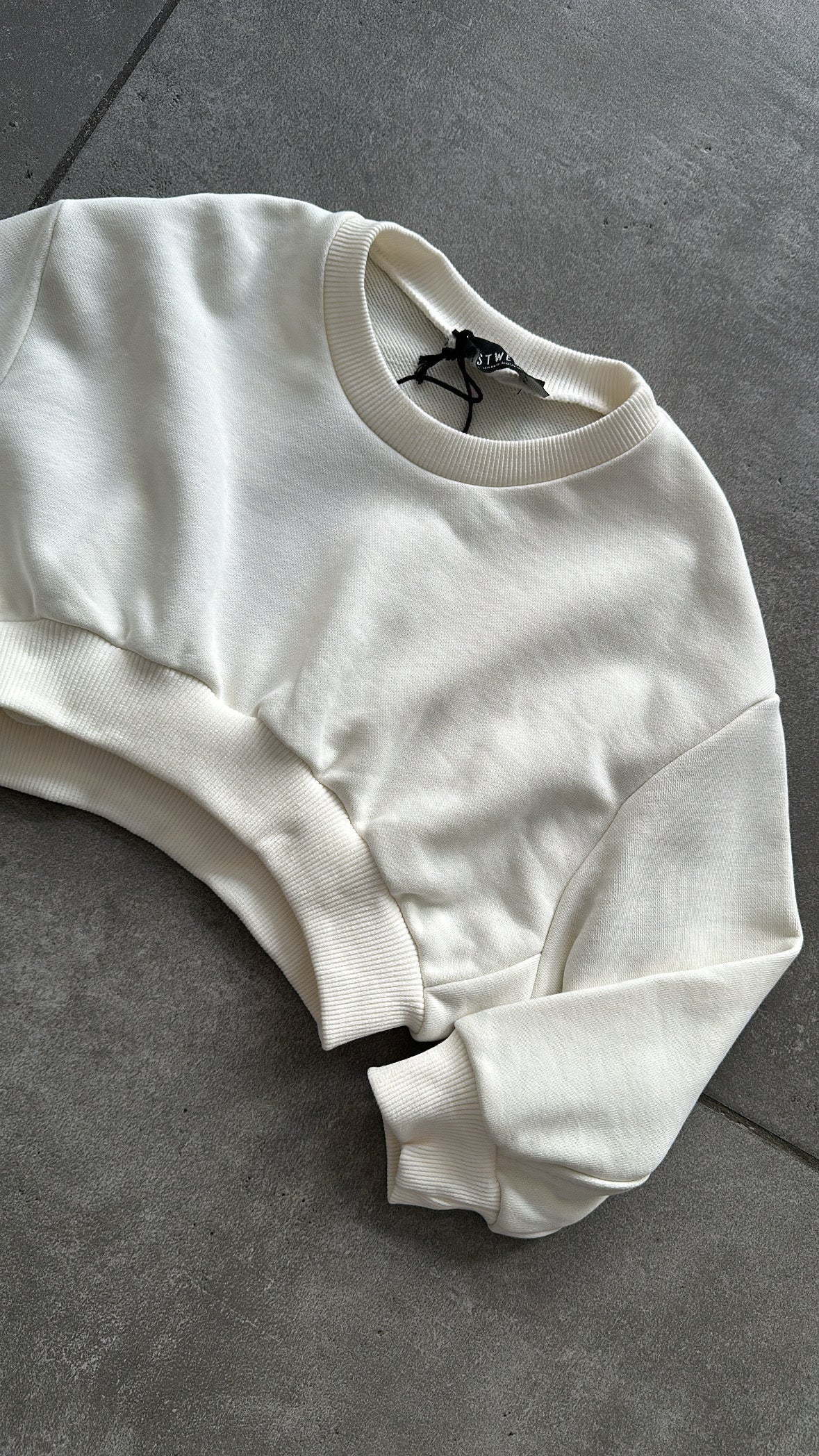 Felpa CROP 4-14A - BIANCO