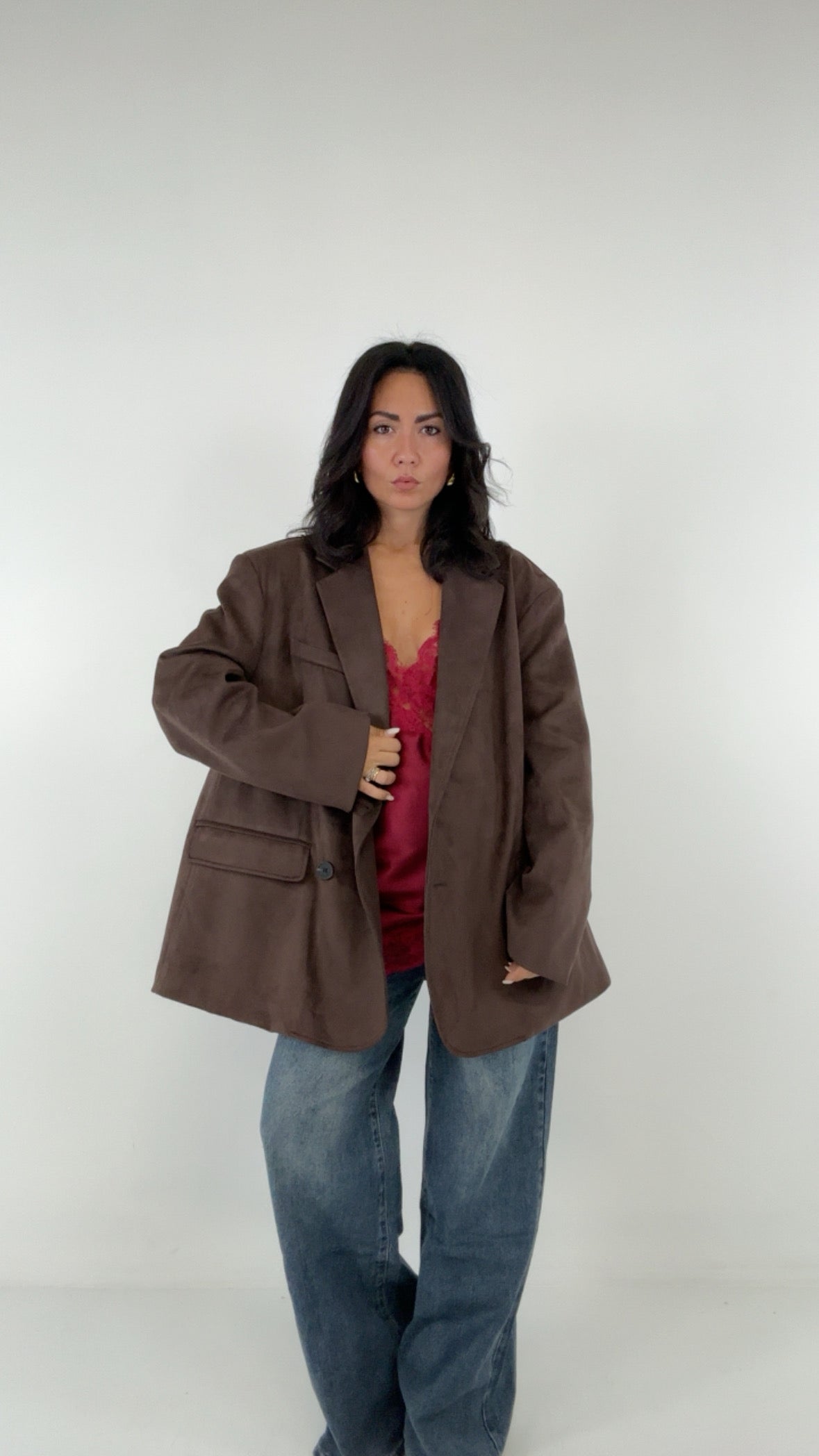 Blazer LUMINA CAMOSCIO - MARRONE
