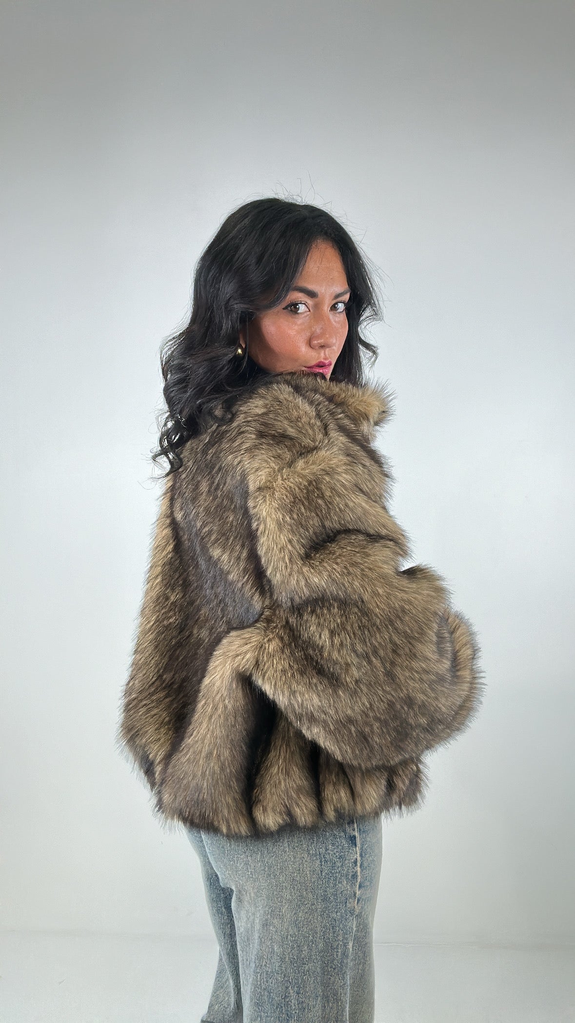 Ecopelliccia BOMBER LUMINA - BEIGE
