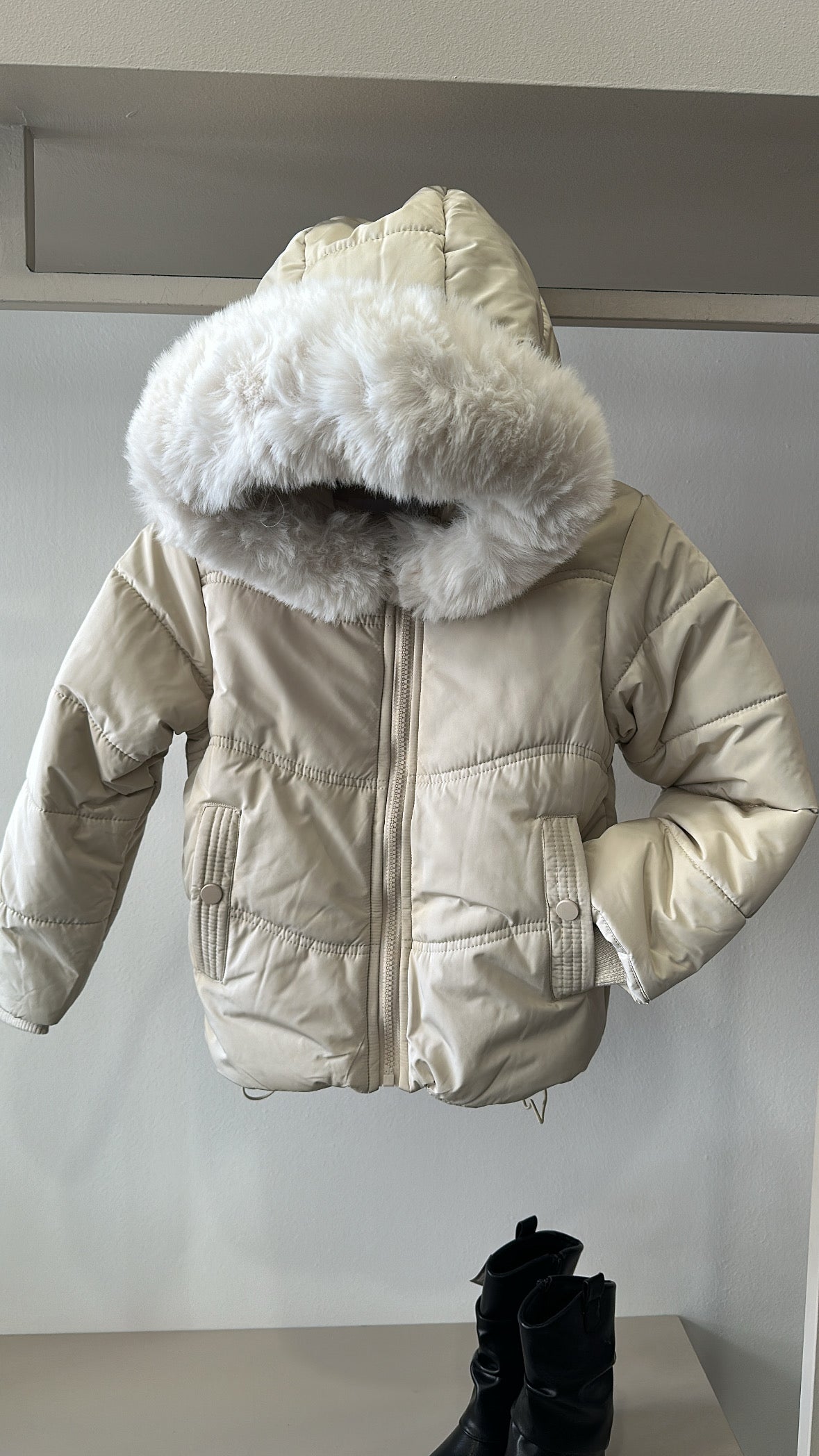 Giubbino PELLICCIOSO INTERNO 4-14A - BEIGE