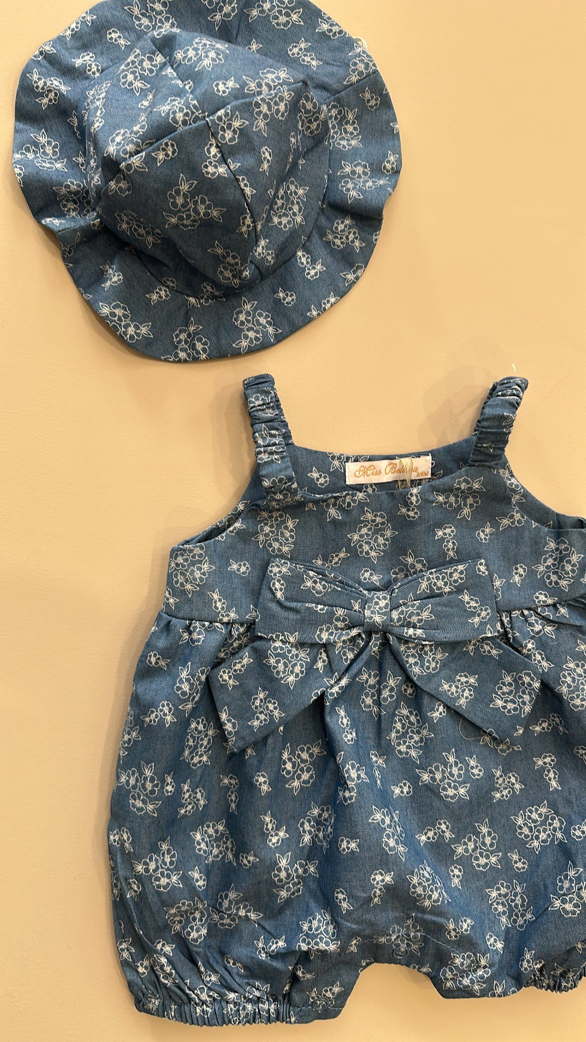 Pagliaccetto in JEANS CON CAPPELLO 3-18M - SCURO
