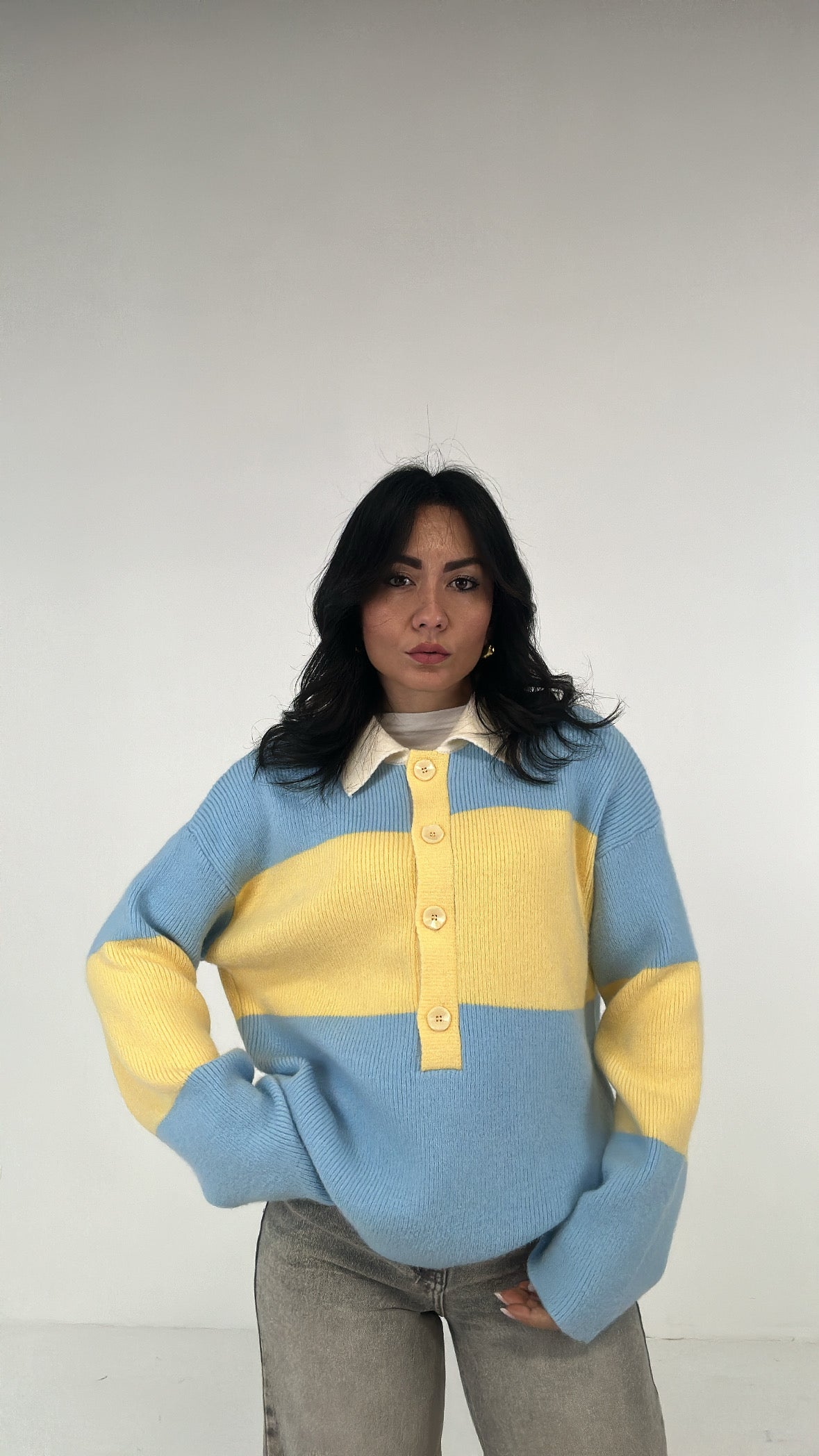 Polo IN MAGLIA RIGA LARGA - CELESTE