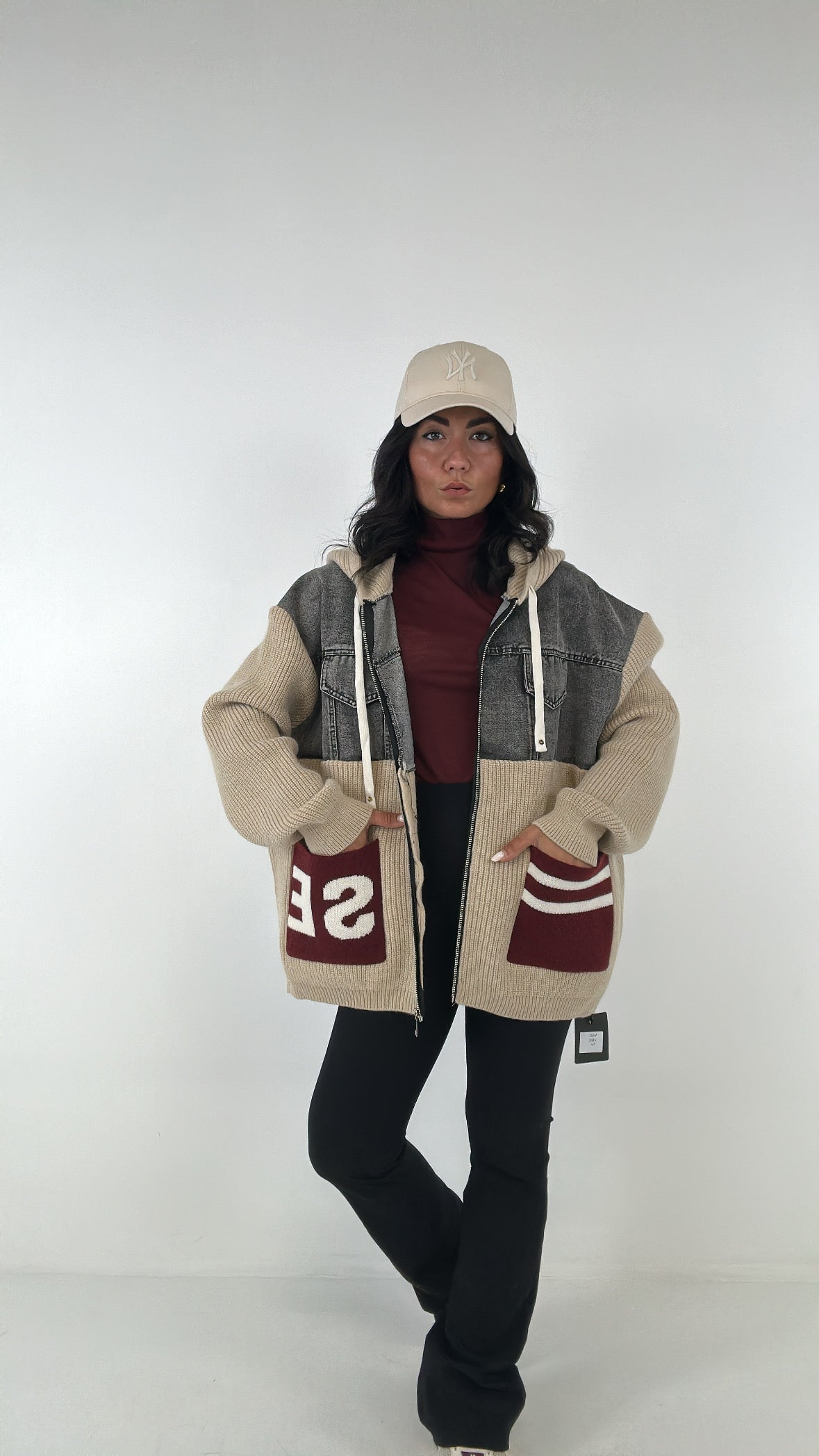 Cardigan CAPPUCCIO E JEANS - BEIGE