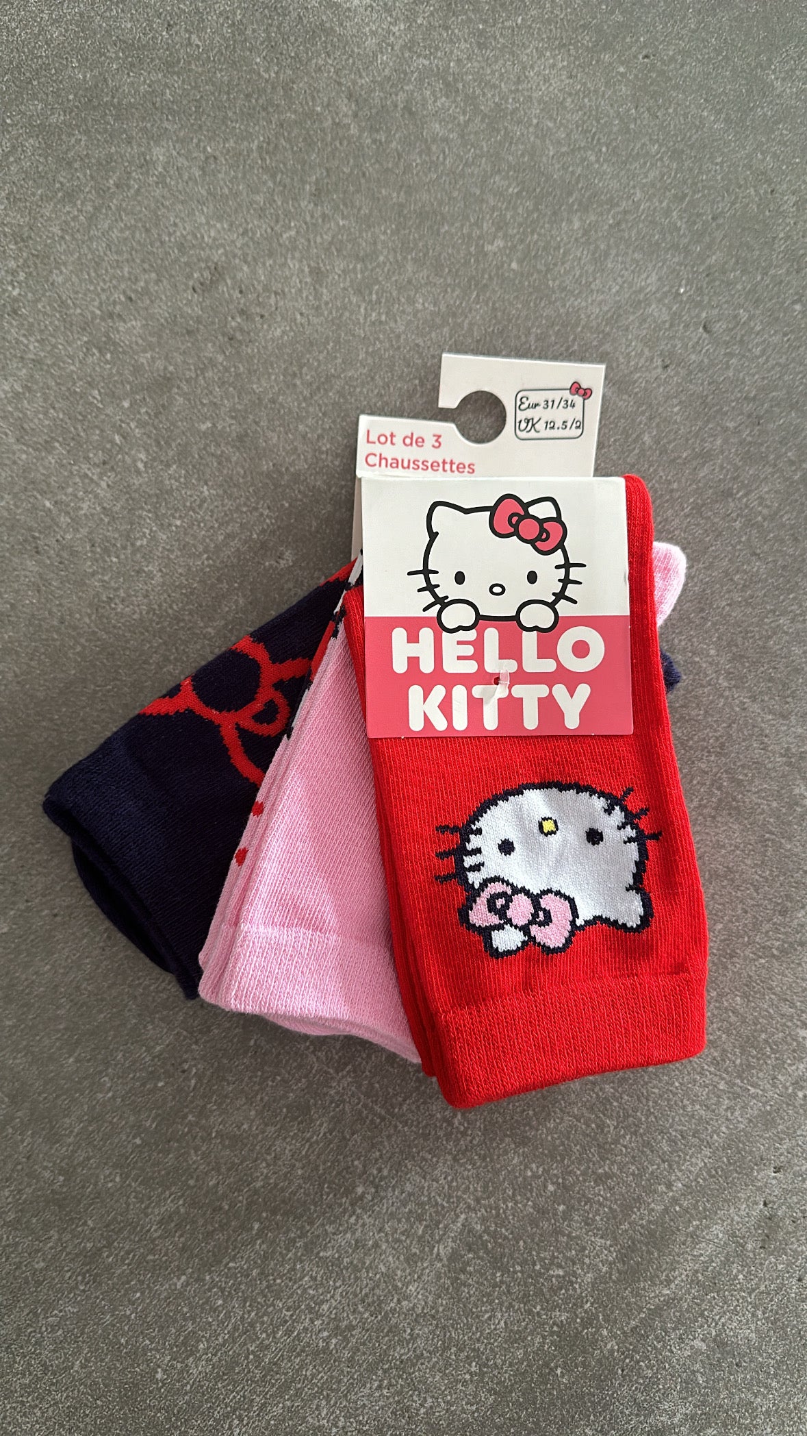 Tris CALZINI HELLO KITTY - SCURO