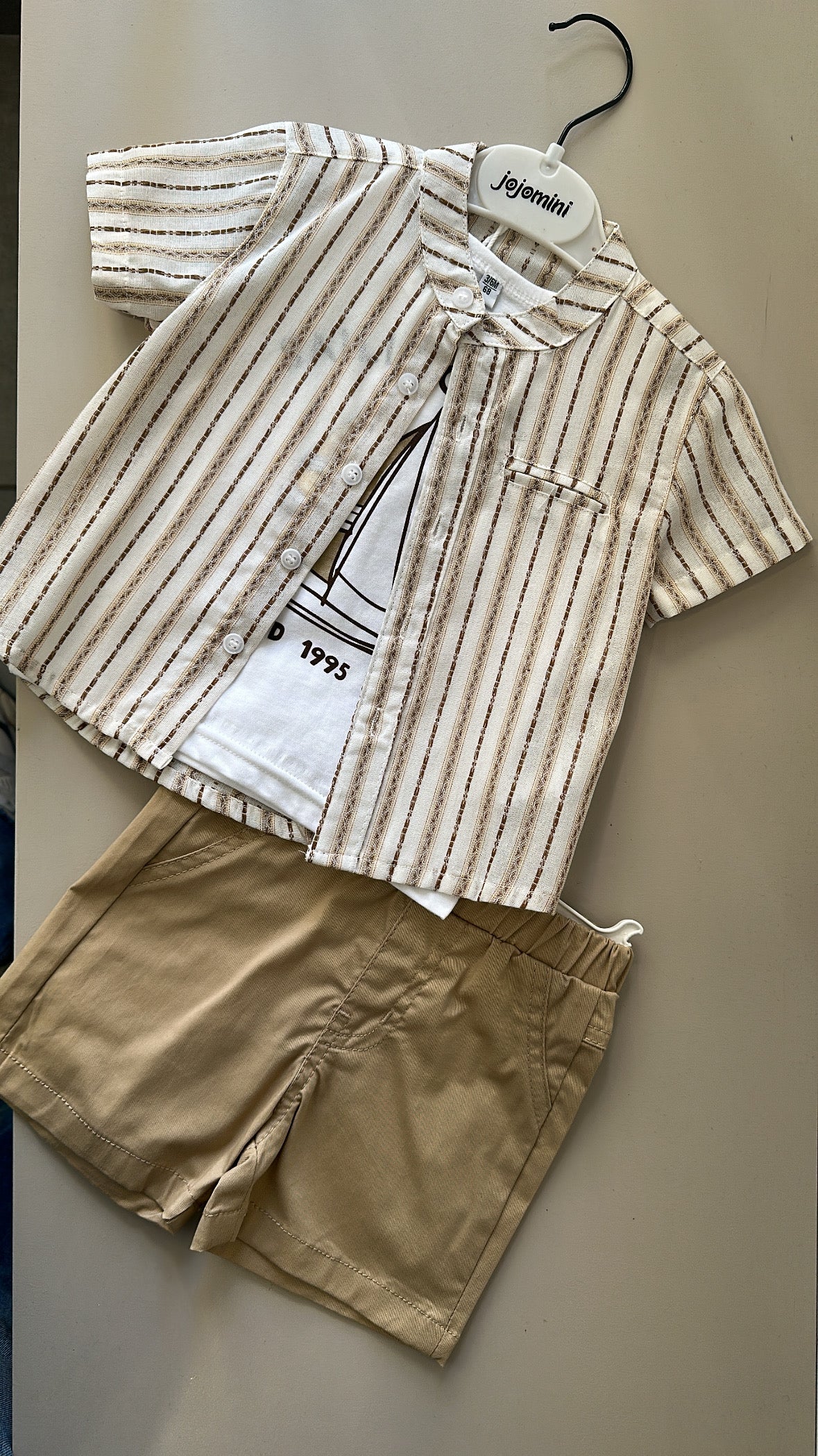Completo CAMICIA RIGA 3-18M - MARRONE