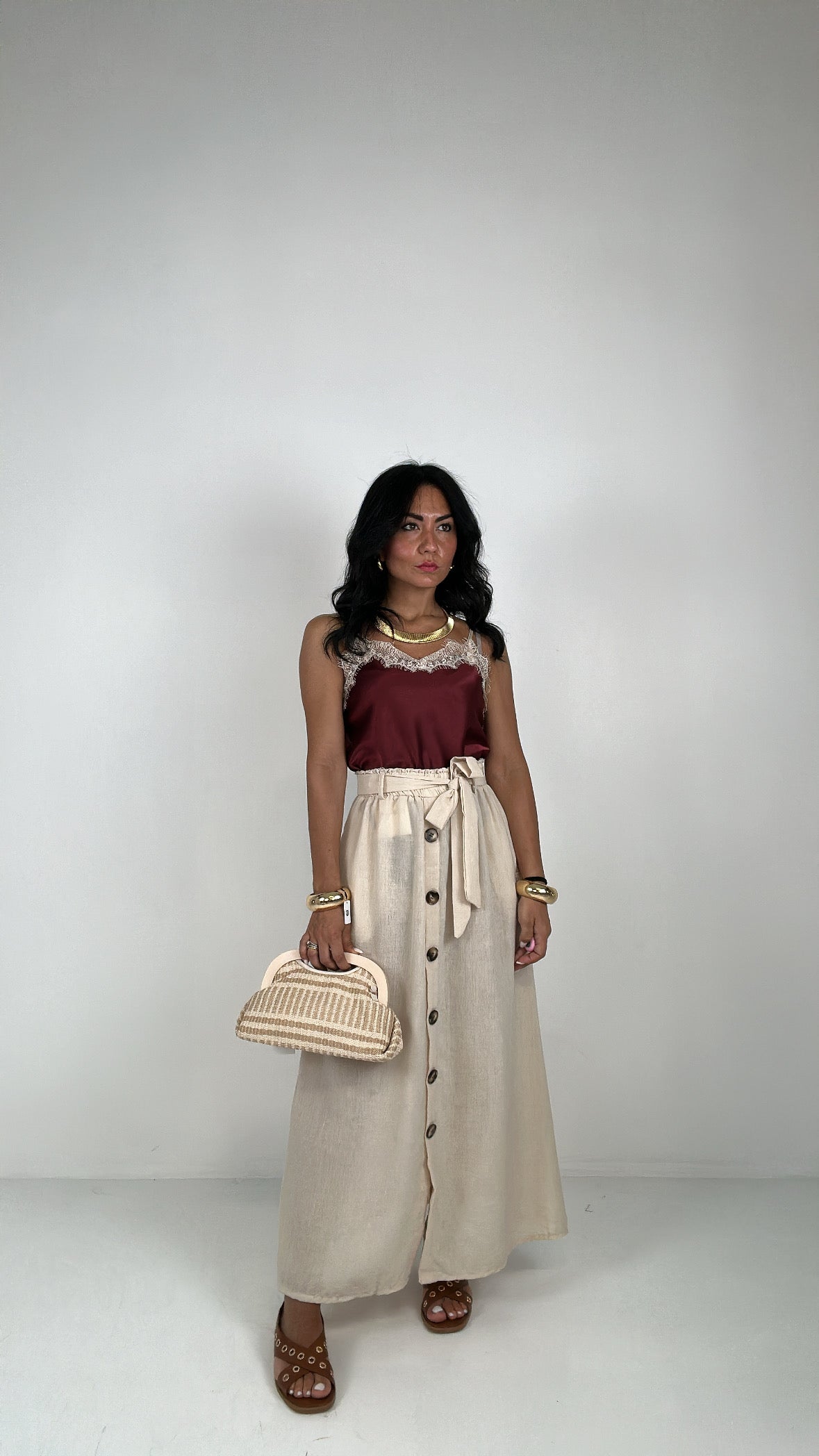 Pochette BICOLOR MANICO - BEIGE