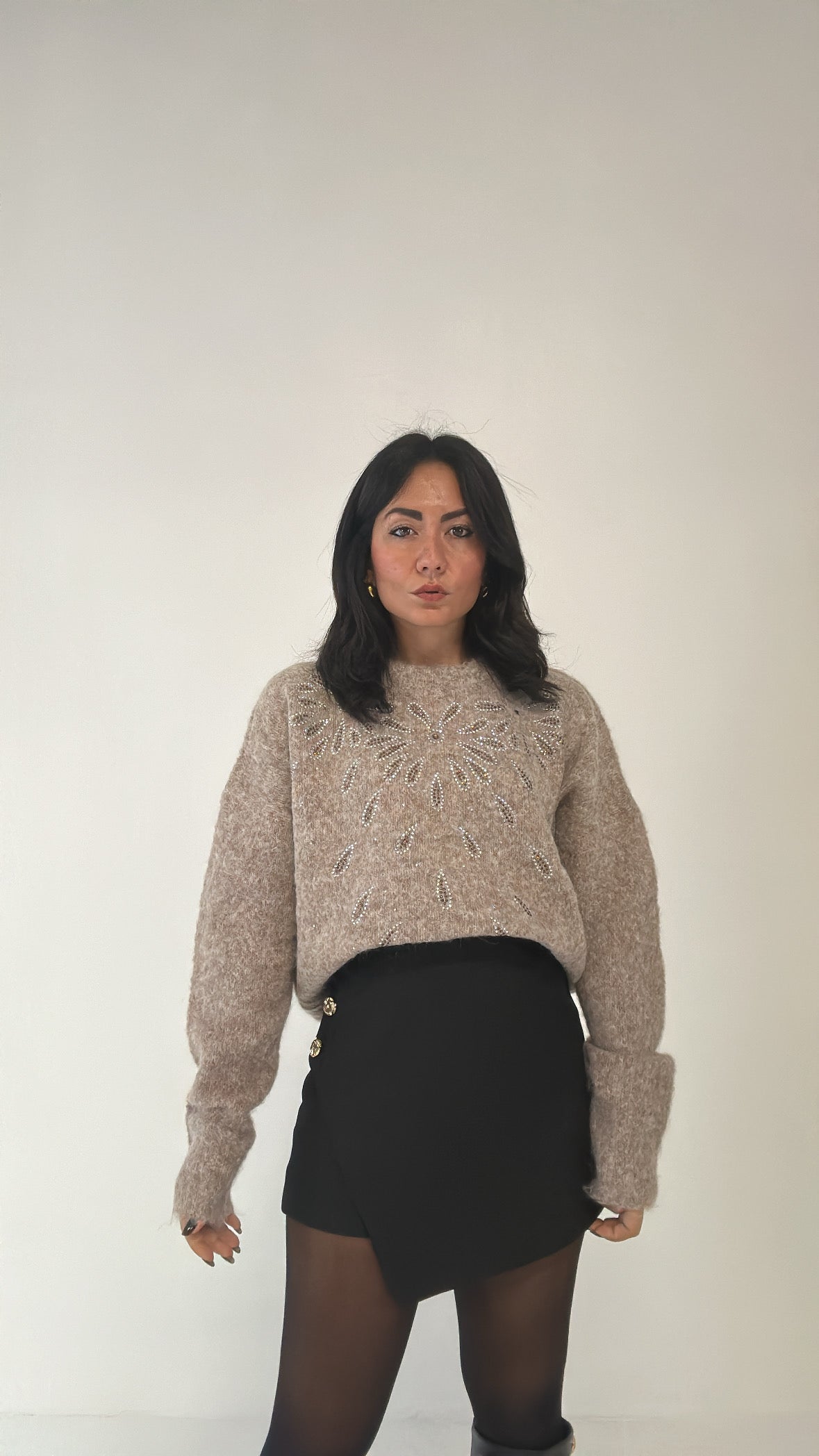 Pantagonna BOTTONE LATERALE - NERO