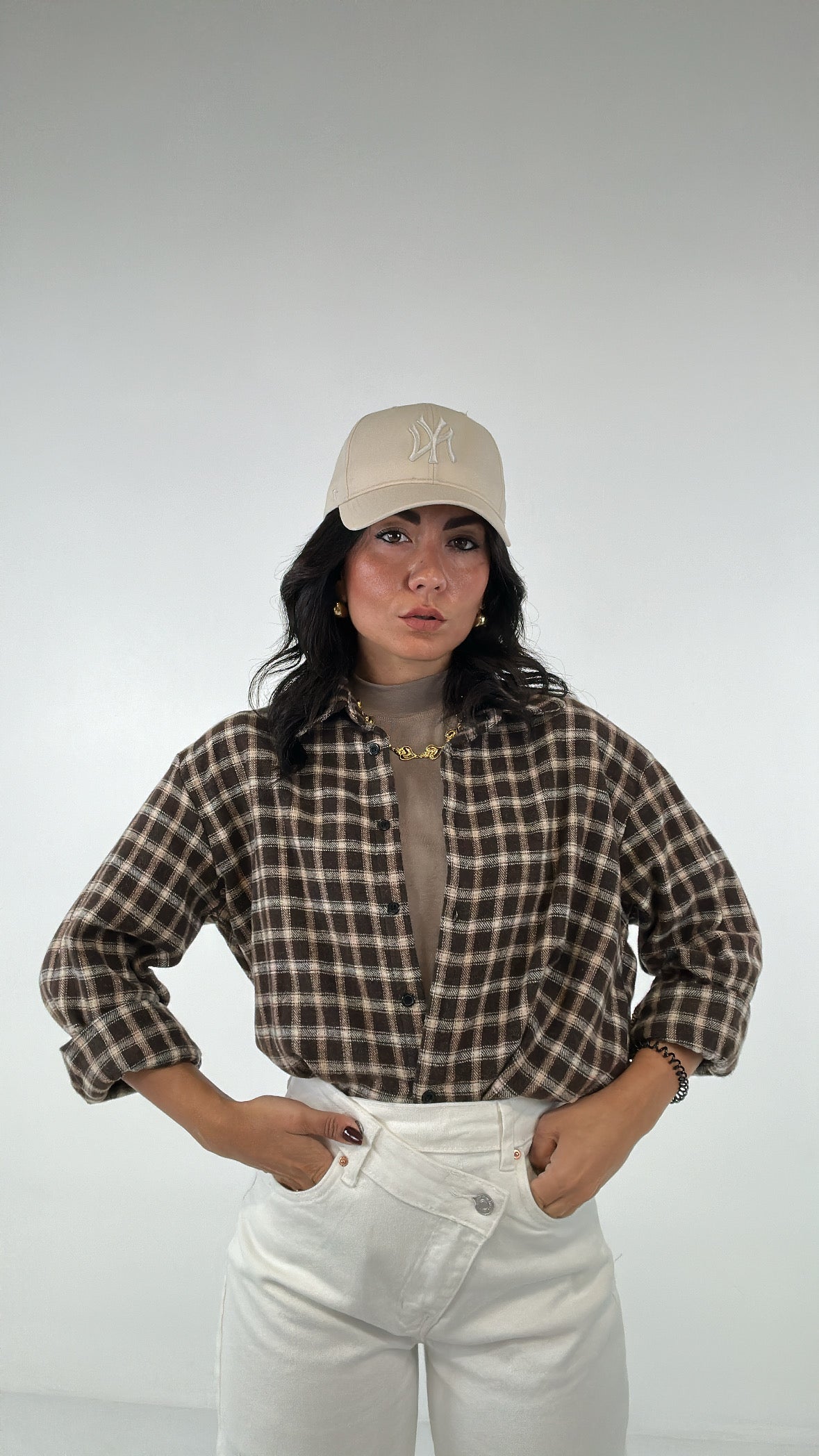 Camicia QUADRETTI AUTUMN - MARRONE
