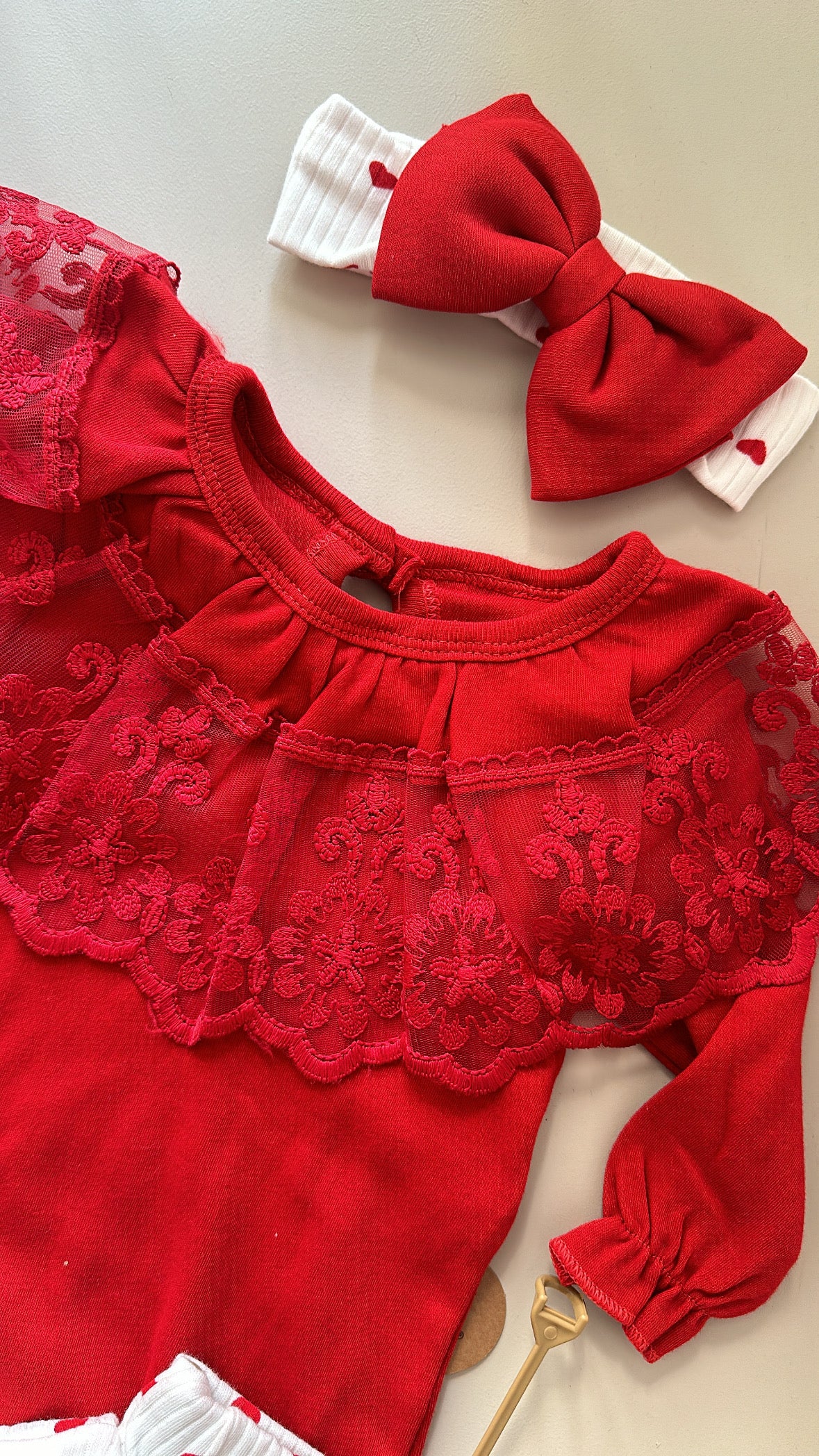 Pagliaccetto VALENTI 3-12M - ROSSO
