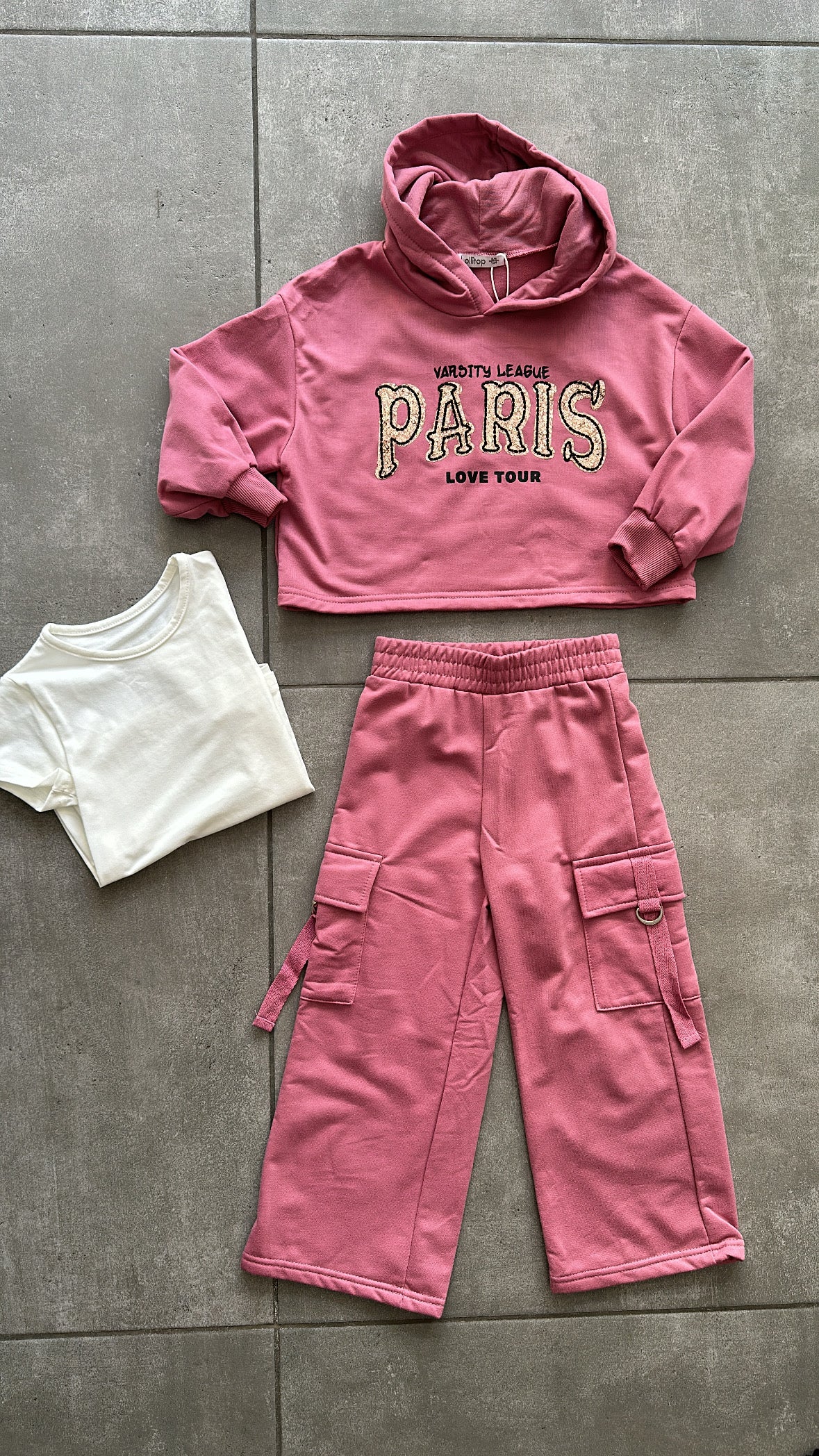 Tuta PARIS LOVE 3-12A - FUCSIA