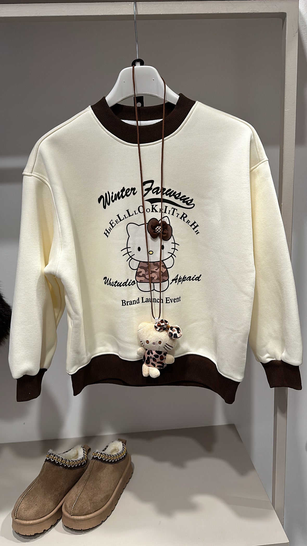 Felpa HELLO MAC - PANNA