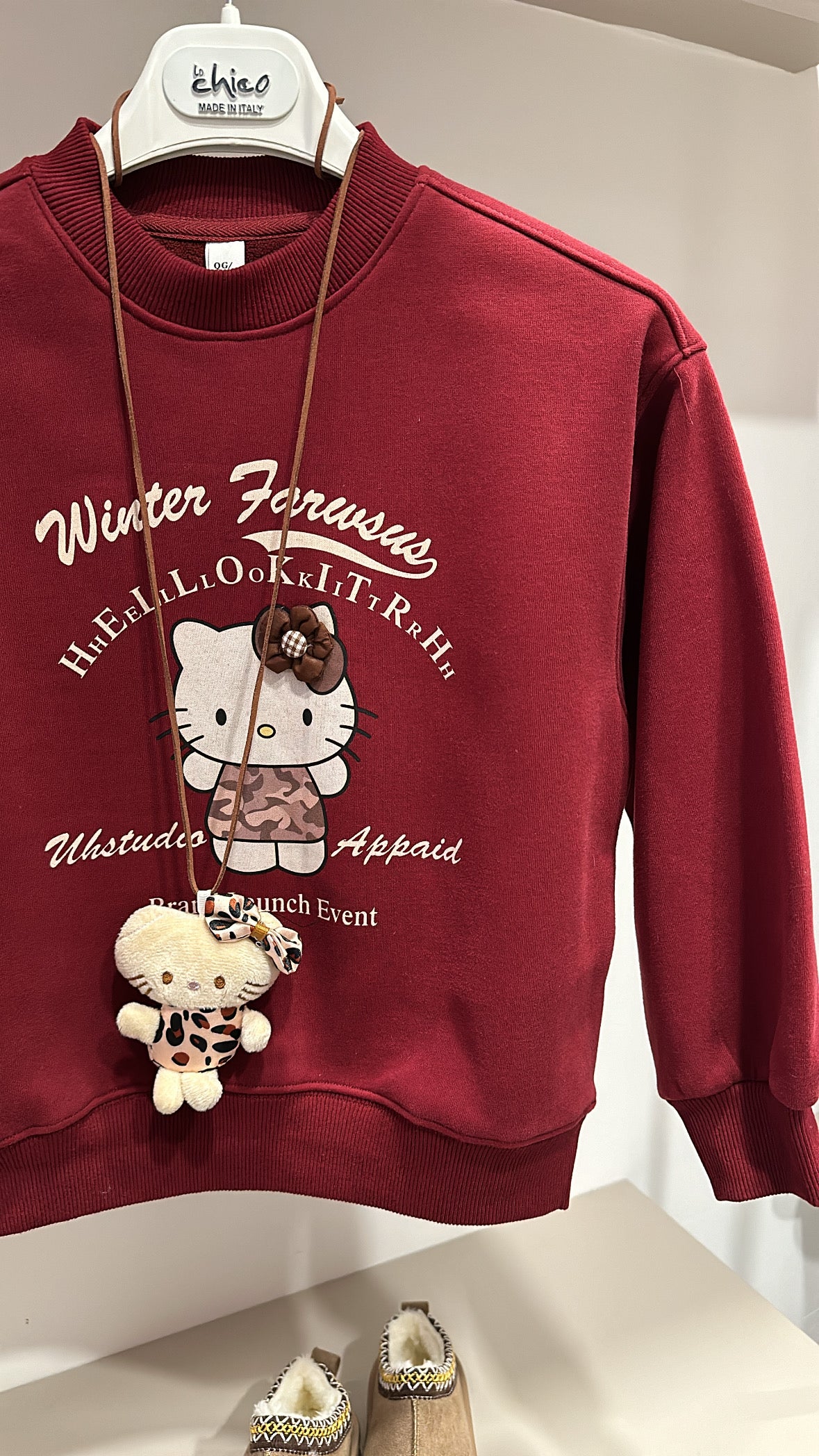 Felpa HELLO MAC - BORDEAUX