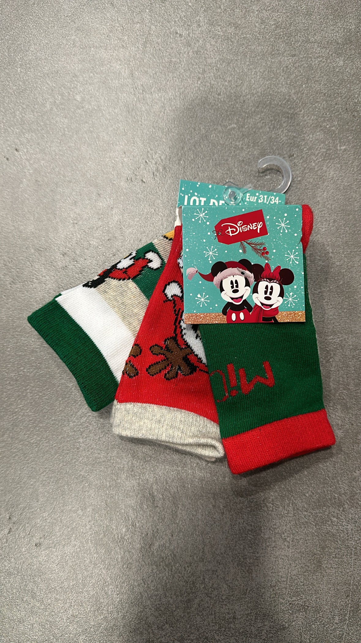 Tris CALZINI NATALE DISNEY - VERDE
