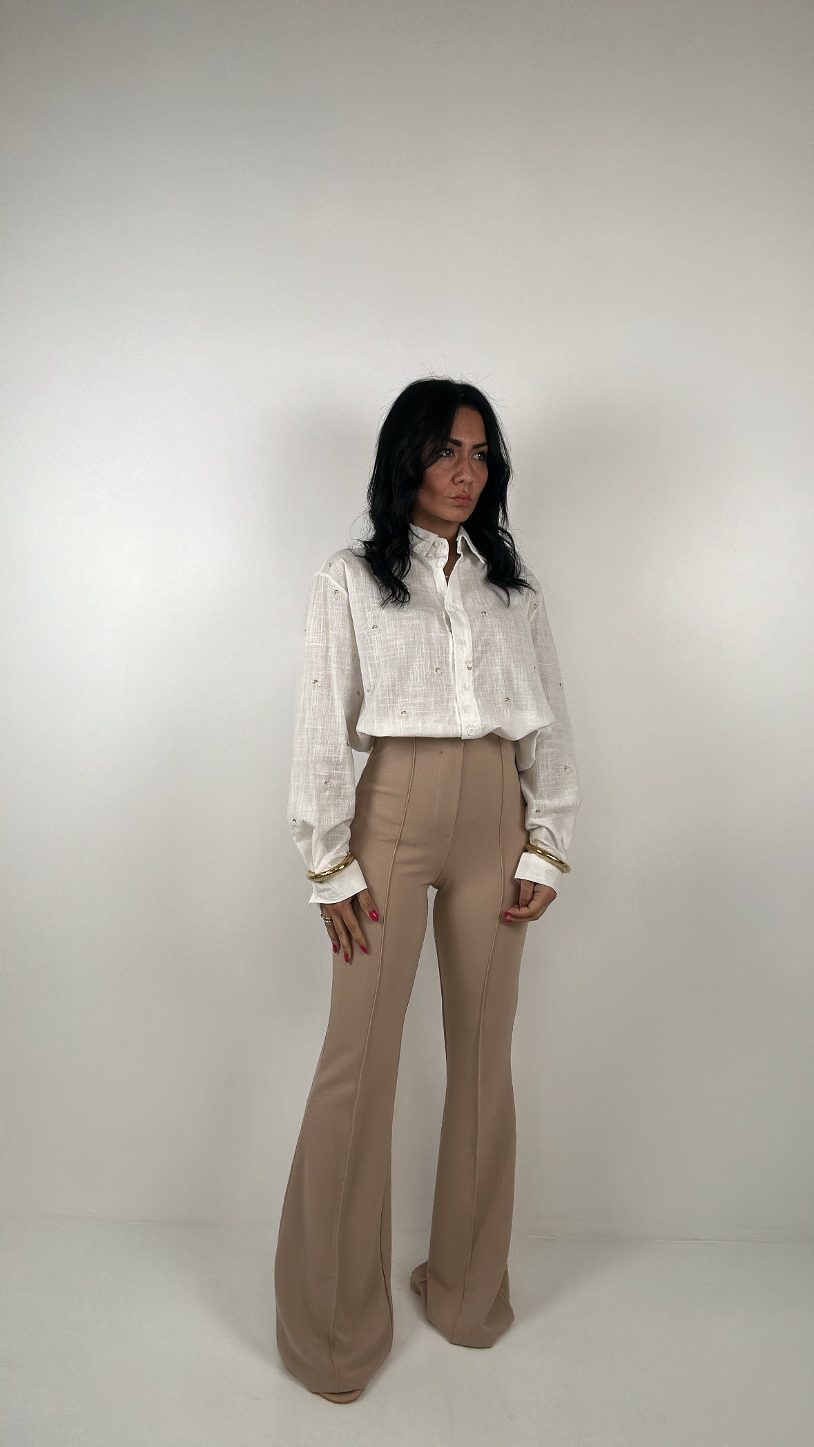 Pantalone ZAMPA RIGHINO - BEIGE
