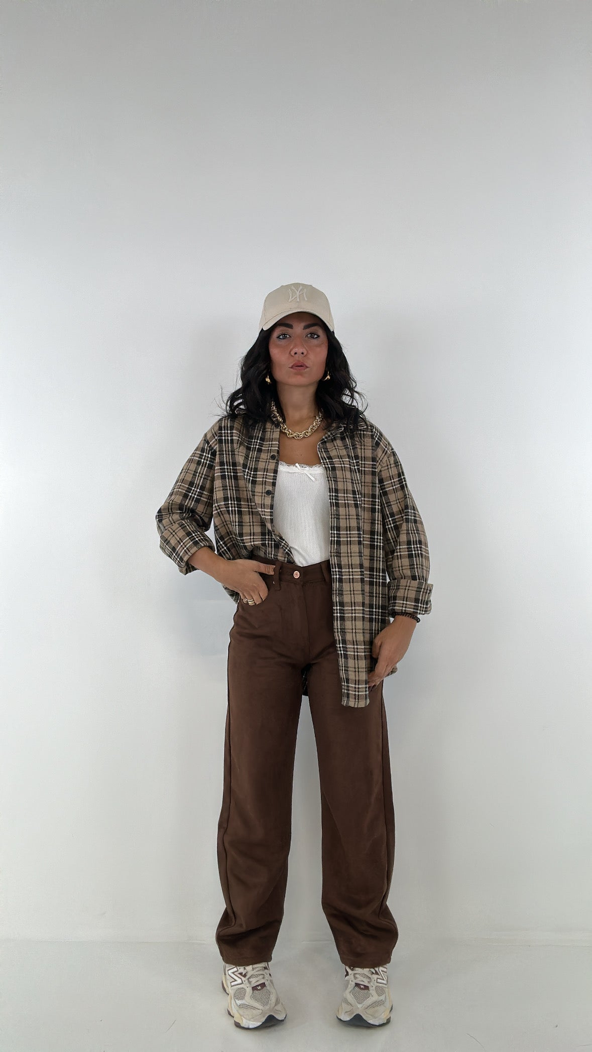 Pantalone CAMOSCIO BALLOON - MARRONE