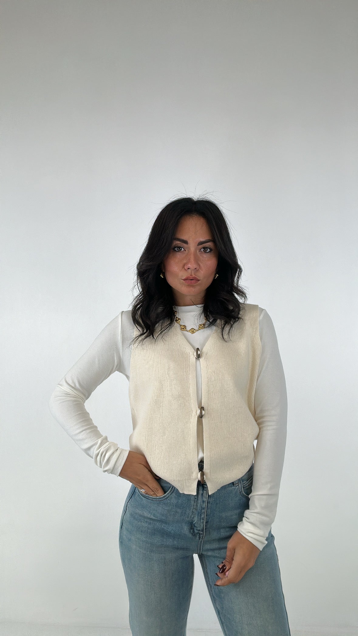 Maglia CON GILET - PANNA