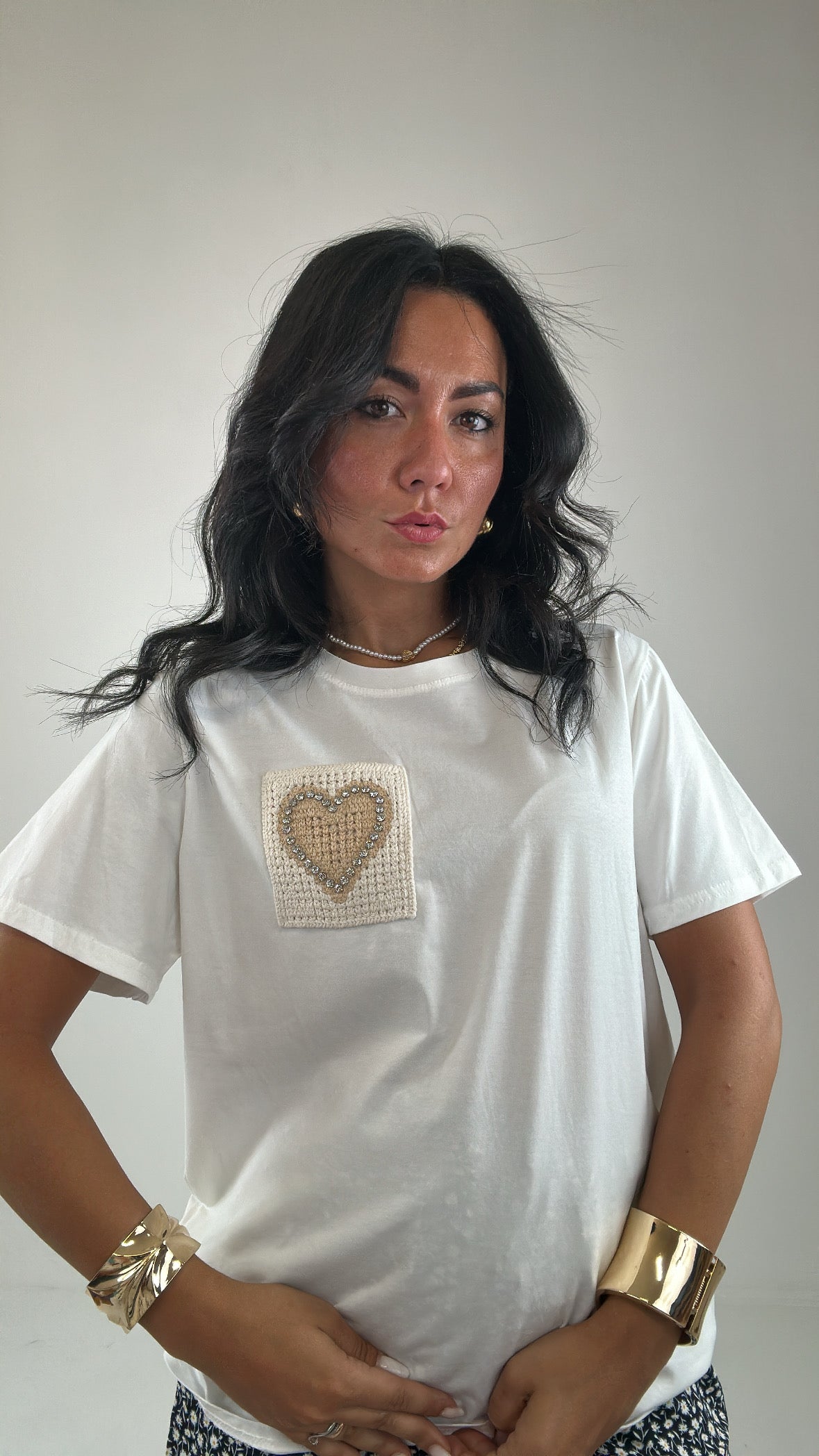 T-shirt TASCHINO CUORE - BIANCO