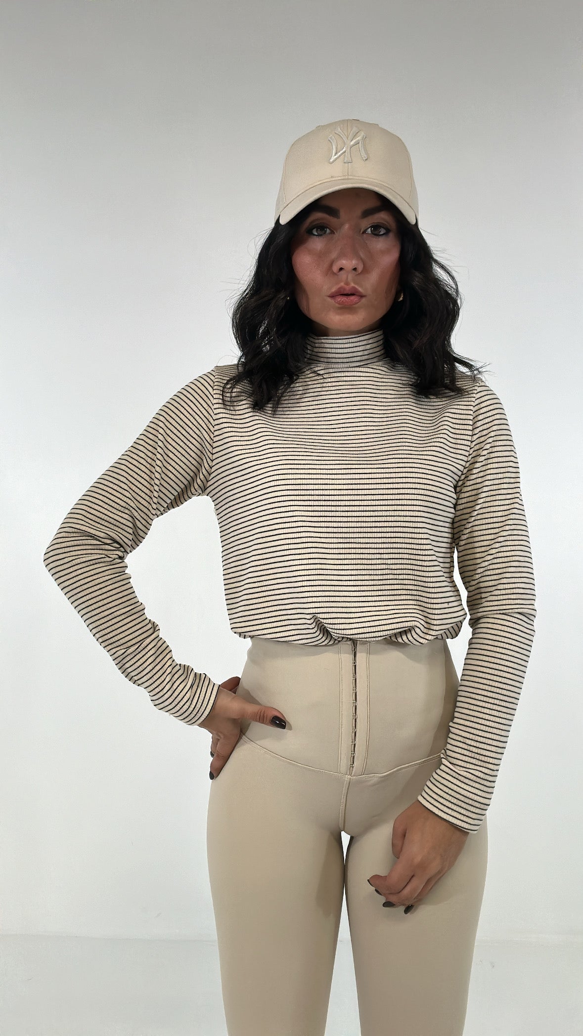 Dolcevita RIGHE MINI - BEIGE-NERO