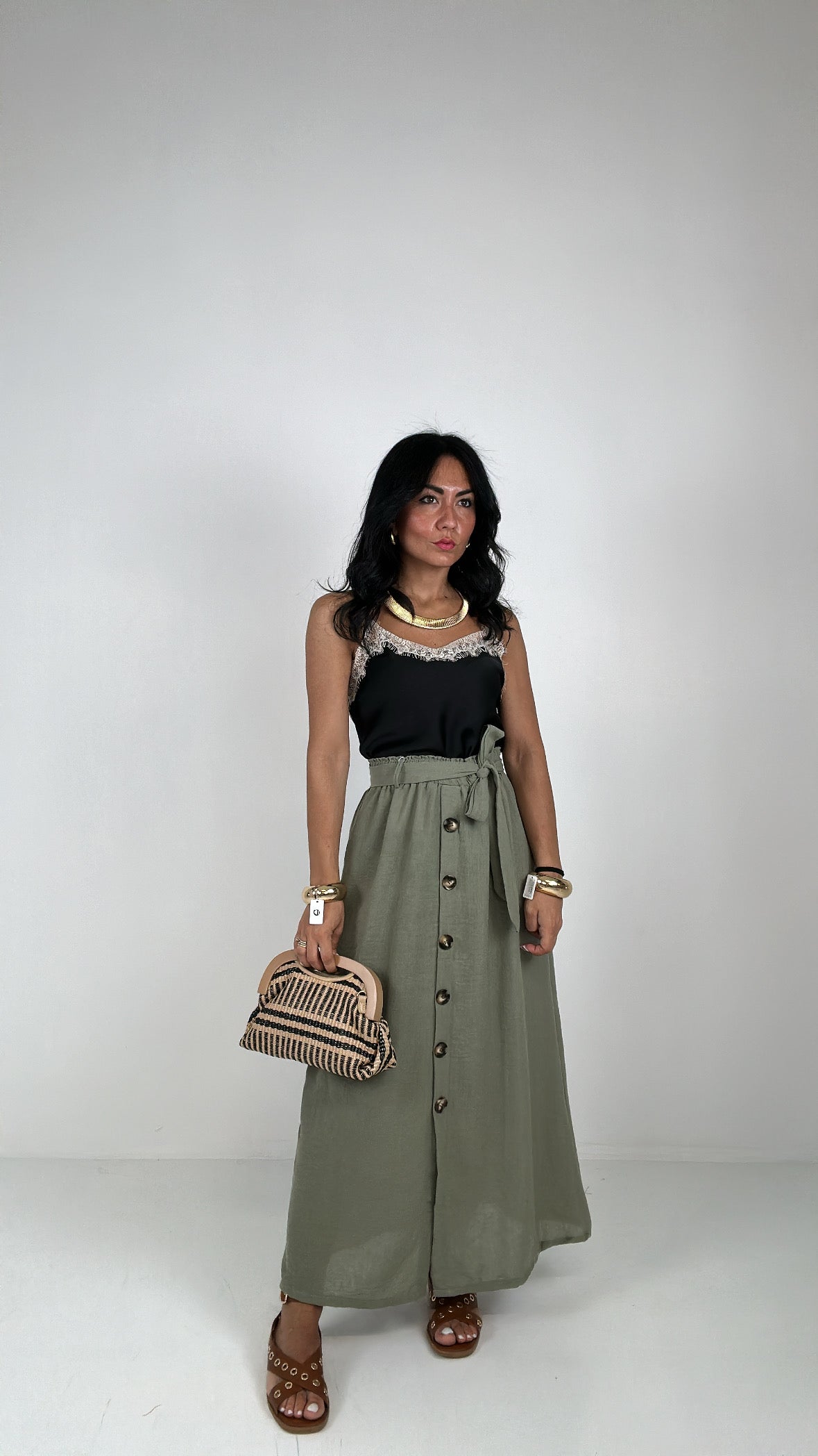 Pochette BICOLOR MANICO - NERO