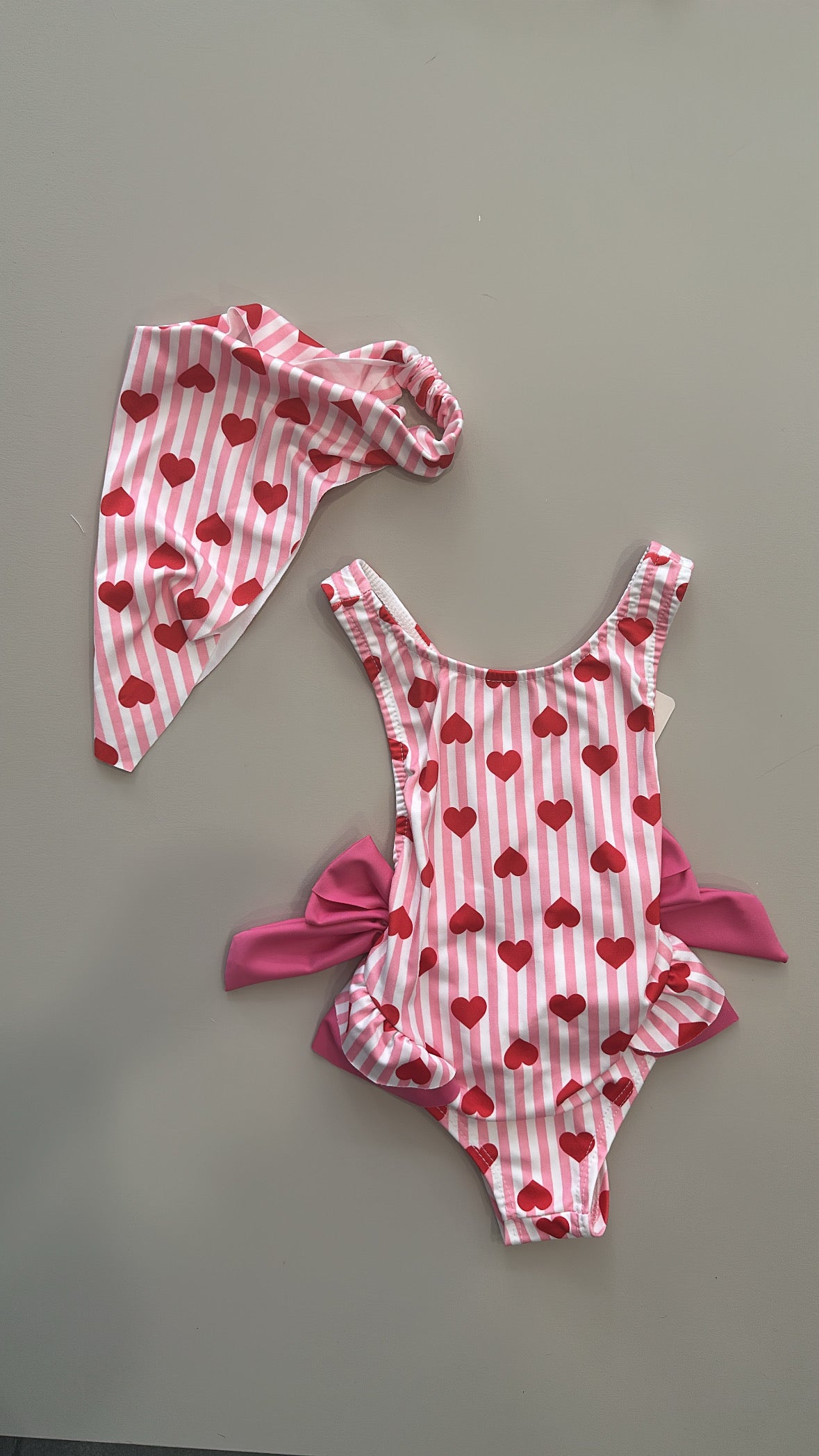 Costume INTERO CON BANDANA 2-12A - ROSA-FICSIA