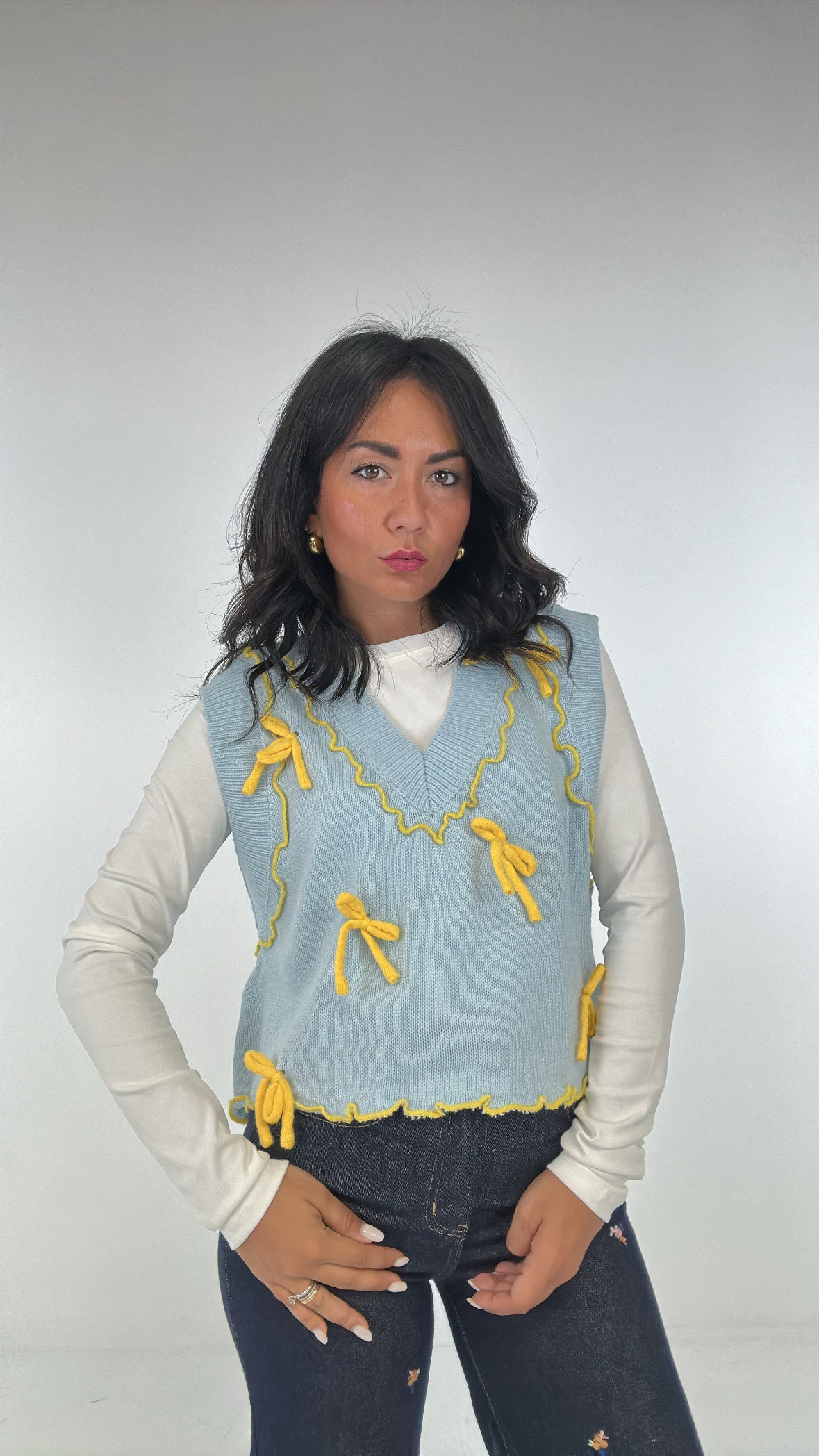 Gilet FIOCCHETTI - CELESTE
