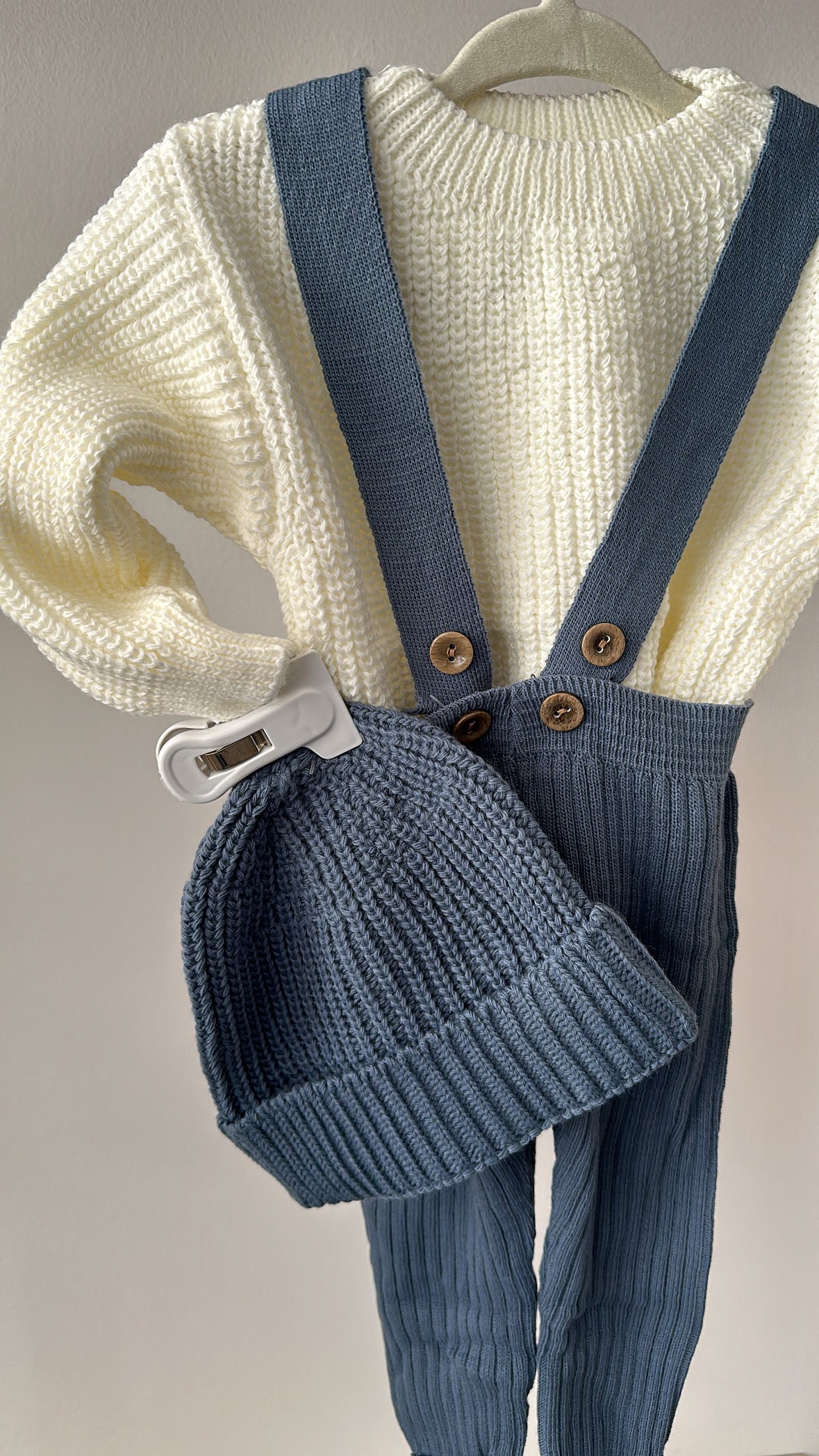 Coordinato 3pz SALOPETTE 3-12M - BLU