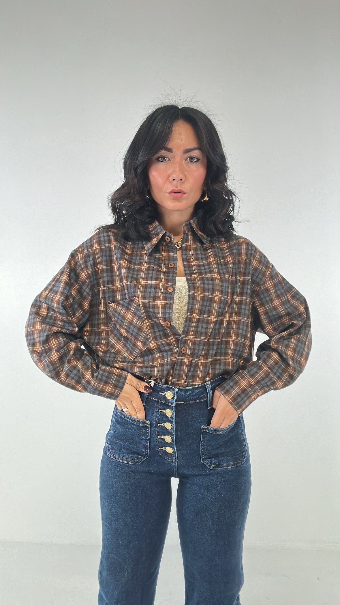 Camicia QUADRAUTUN - MARRONE