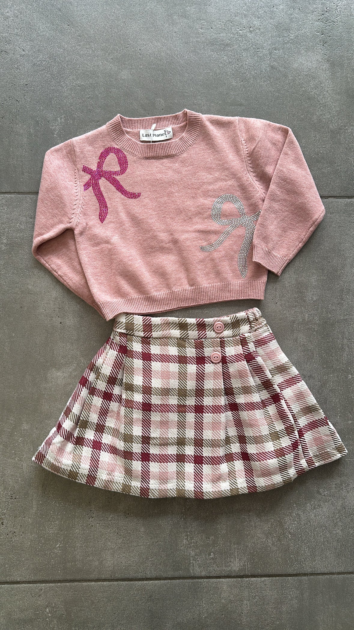 Completo FIOCCO BRILLO 3-8A - ROSA
