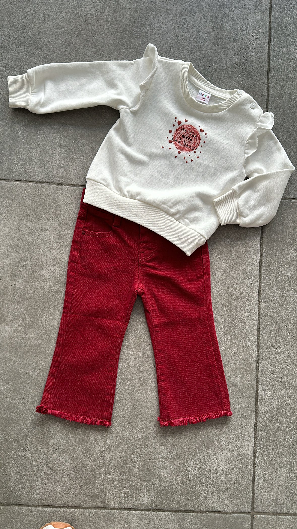Jeans SFRANGIATO 12-36M - ROSSO