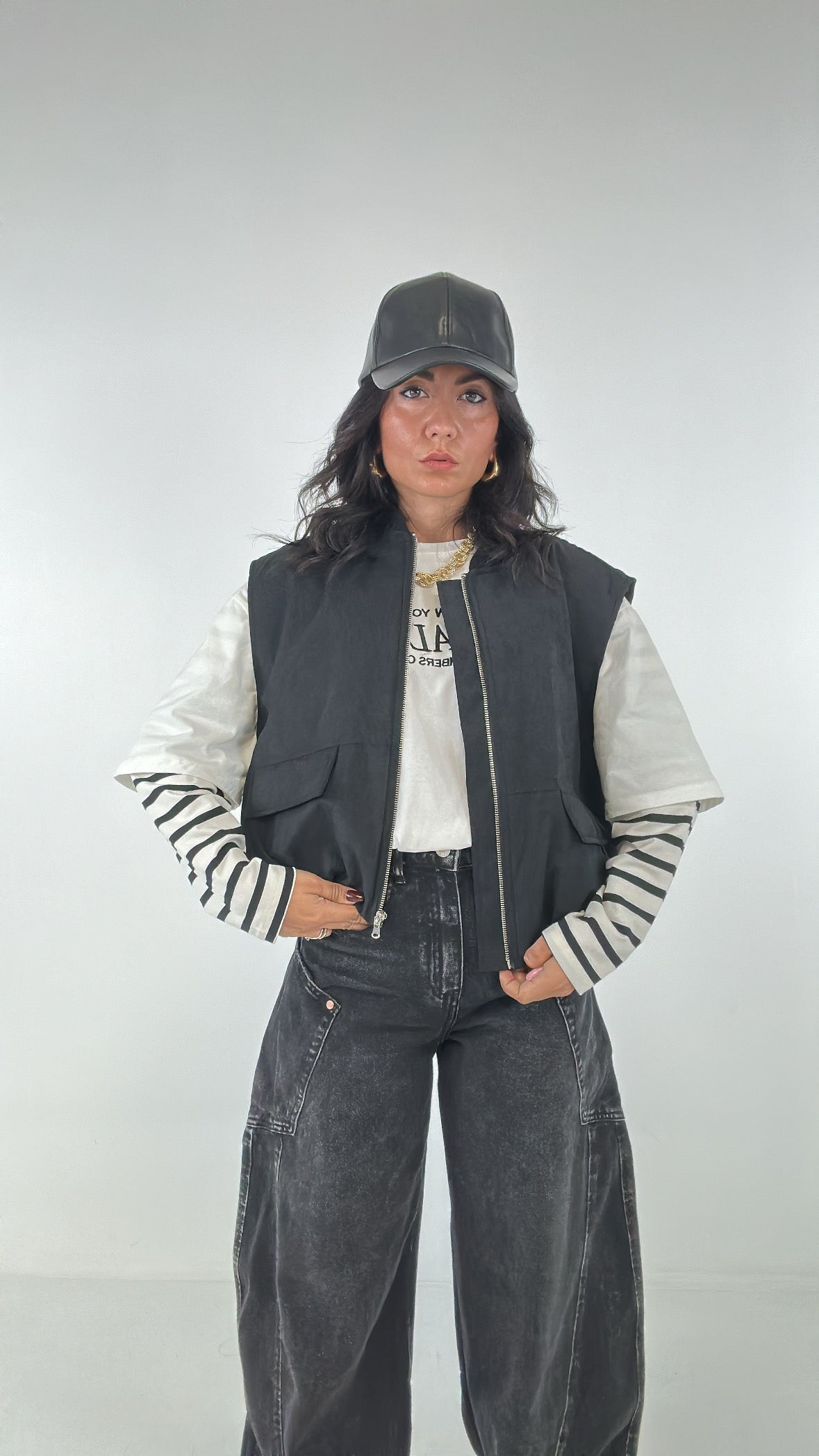 Gilet BOMBER LUMINA - NERO