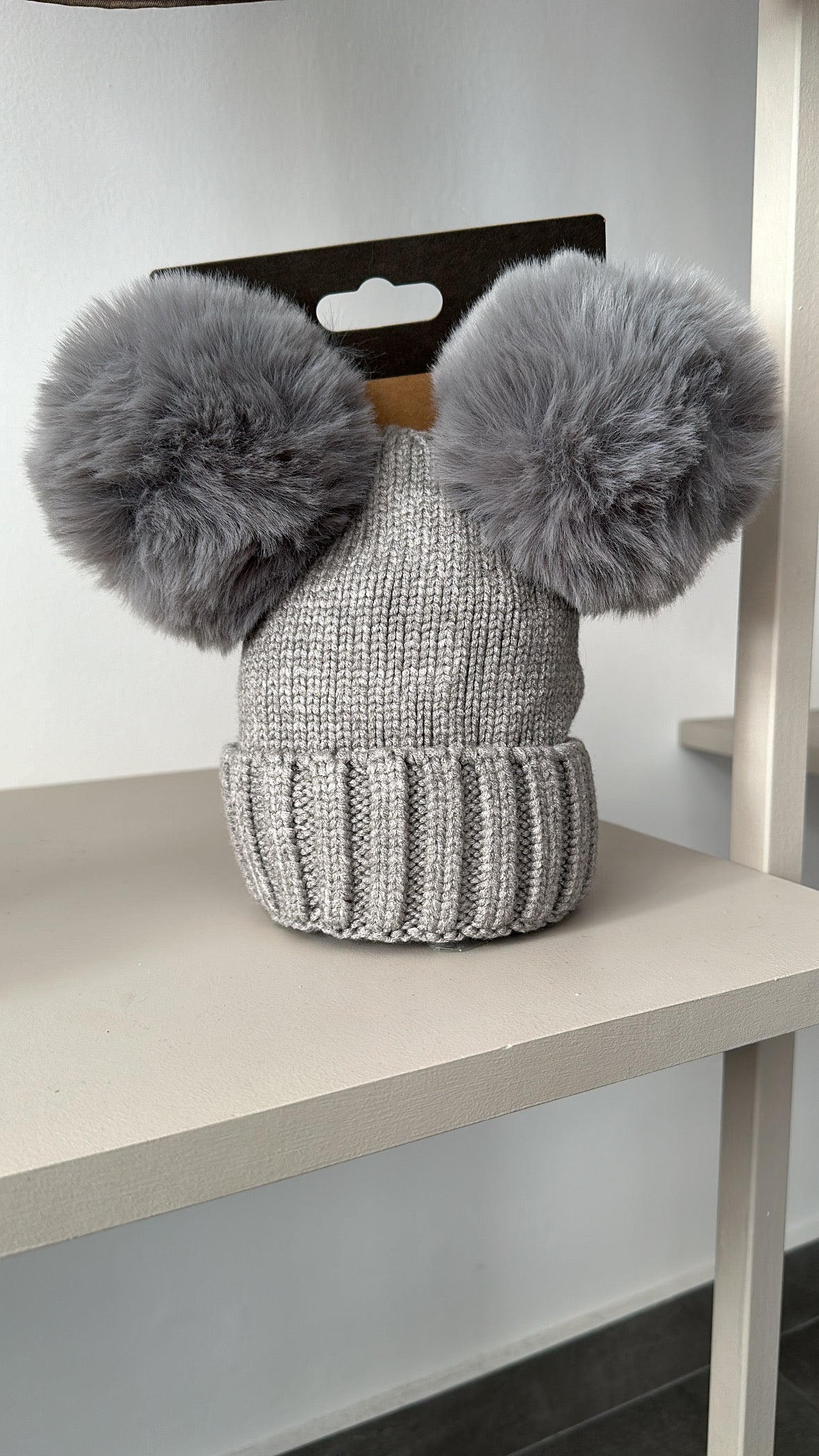 Cappellino DOPPIO PON PON - GRIGIO