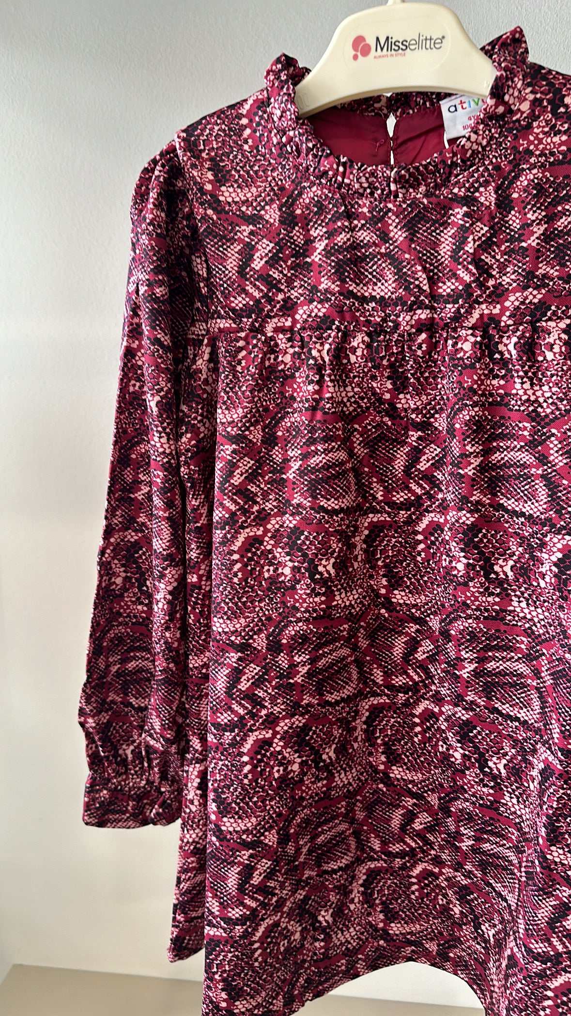 Vestito PITONATO 4-14A - BORDEAUX