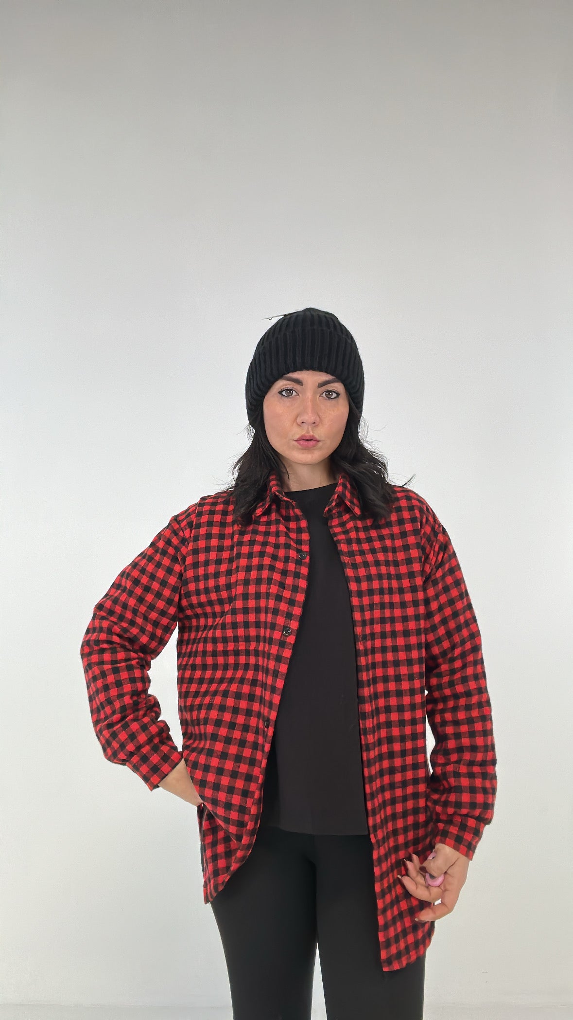 Camicia QUADRETTINI LOW - ROSSO