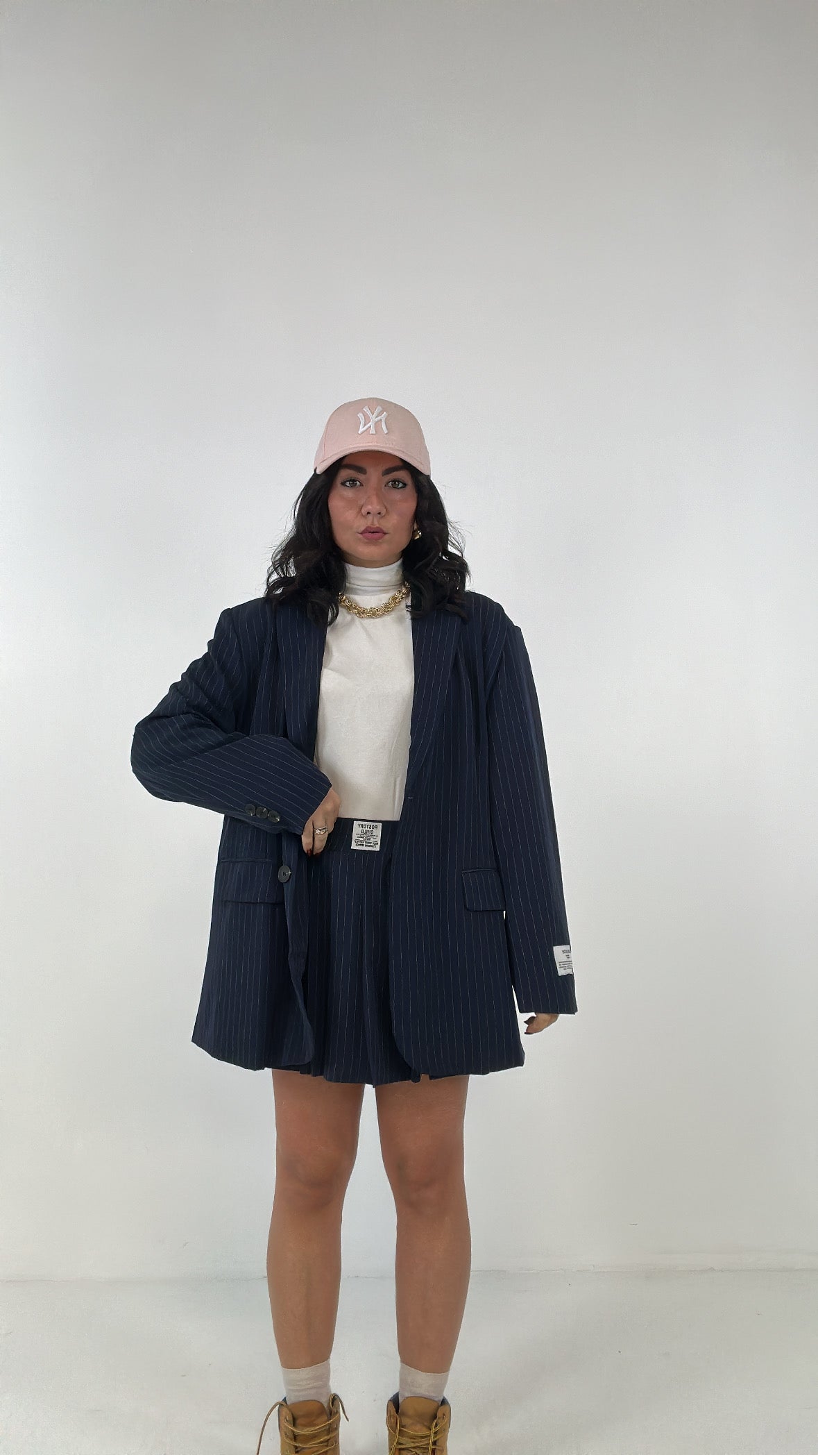 Completo GESSATO CON GONNA - BLU