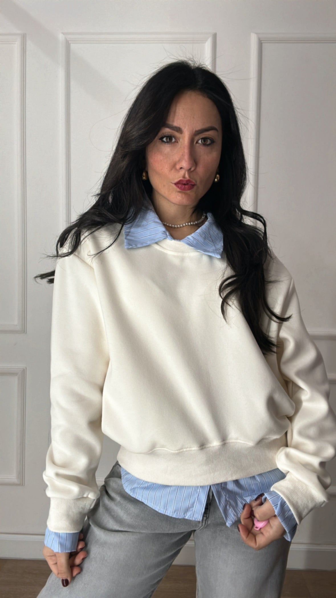 Felpa CAMICIA - BIANCO