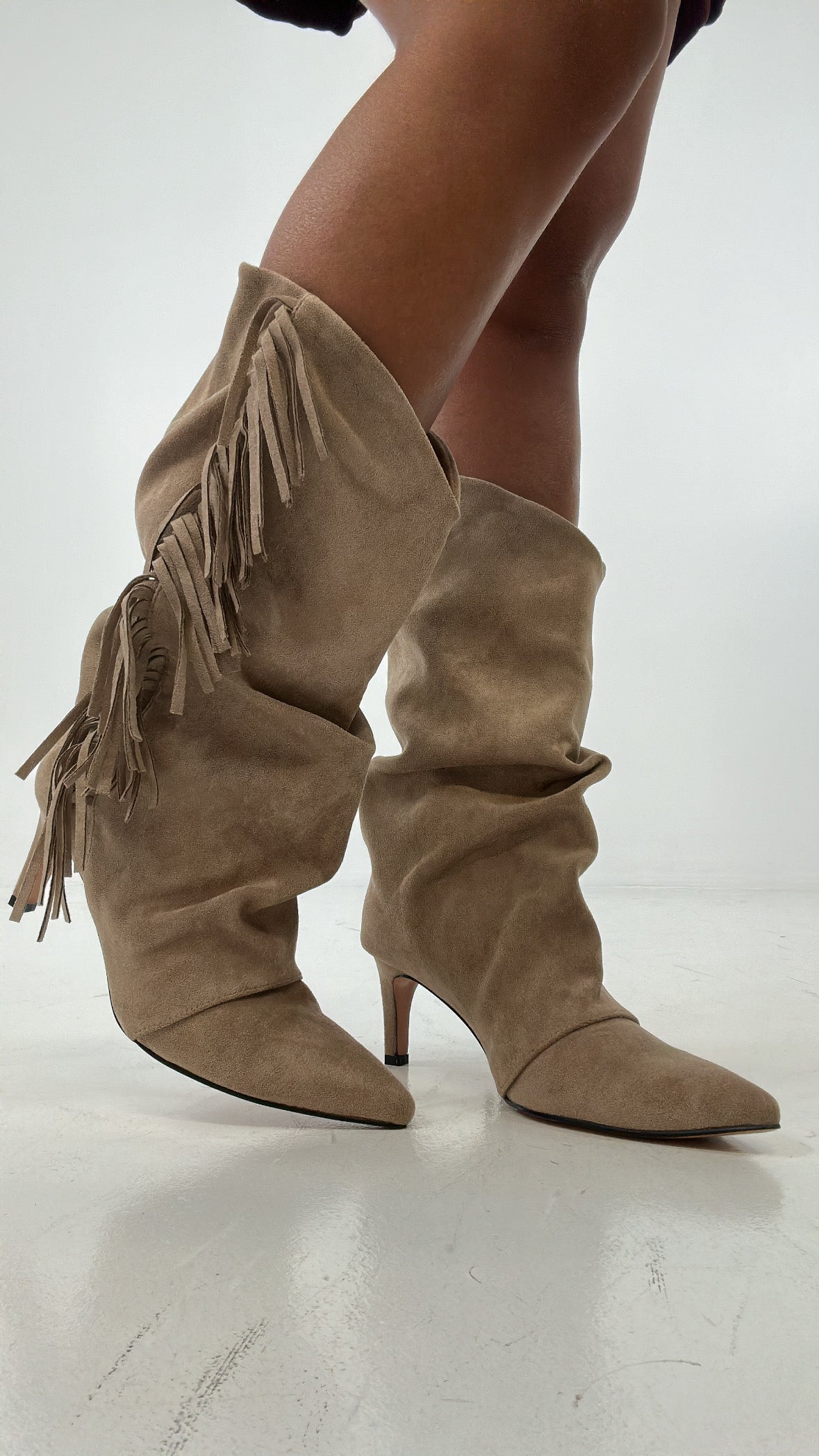 Stivale FRANGES - BEIGE